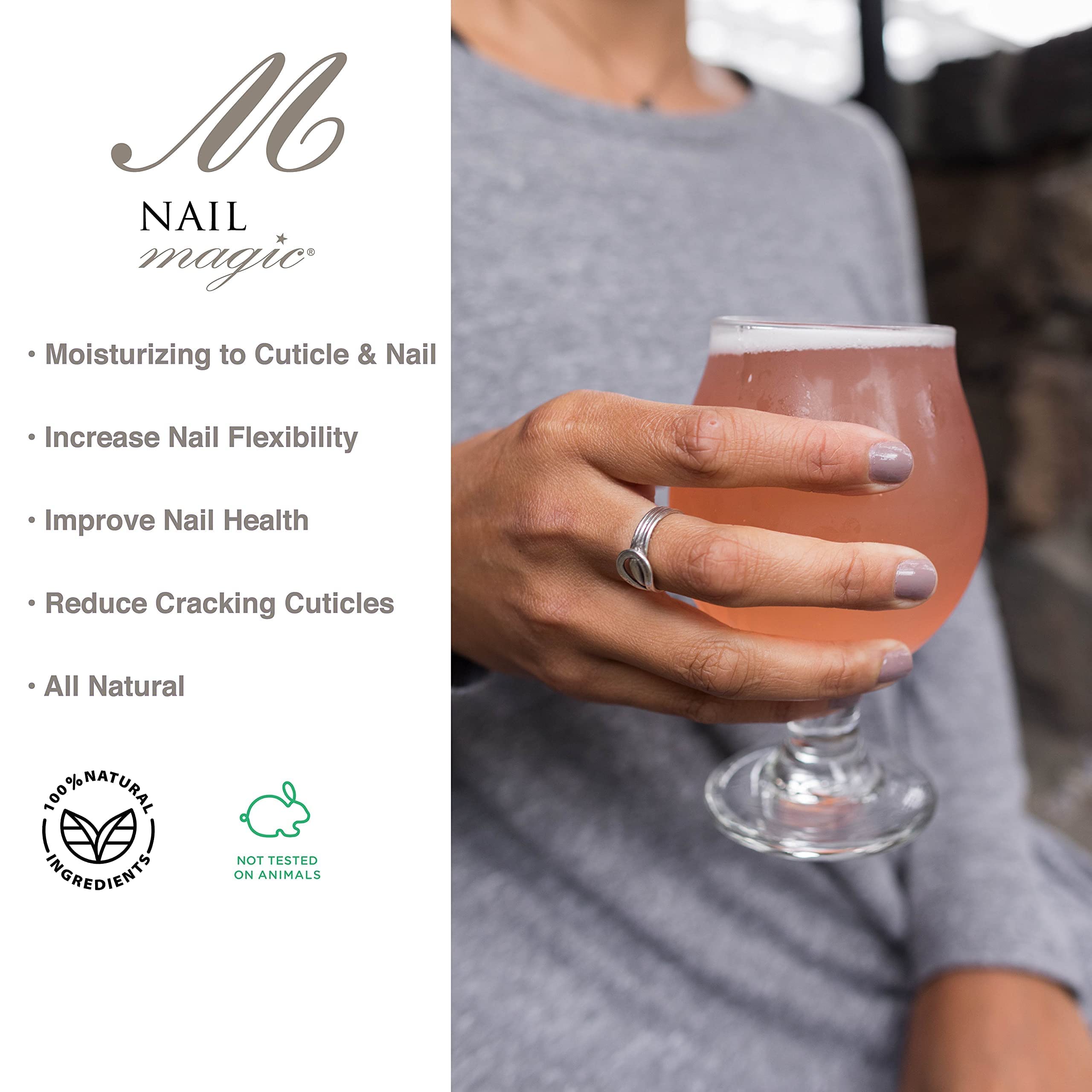 Nail Magic Hand & Cuticle Oil - Vanilla Almond Cuticle Oil - Natural Cuticle Oil, Nail health, Stronger Nails - 0.5 Fluid Ounce