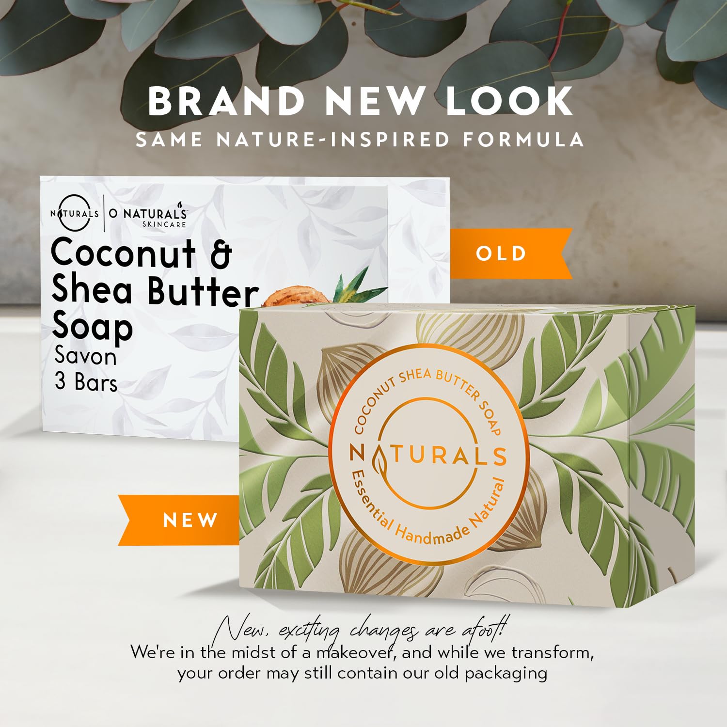 O Naturals 3-Pack Organic Coconut & Shea Butter Soap Bar 4oz each Set - 100% Vegan Cold Process Scented Premium Essential Handma