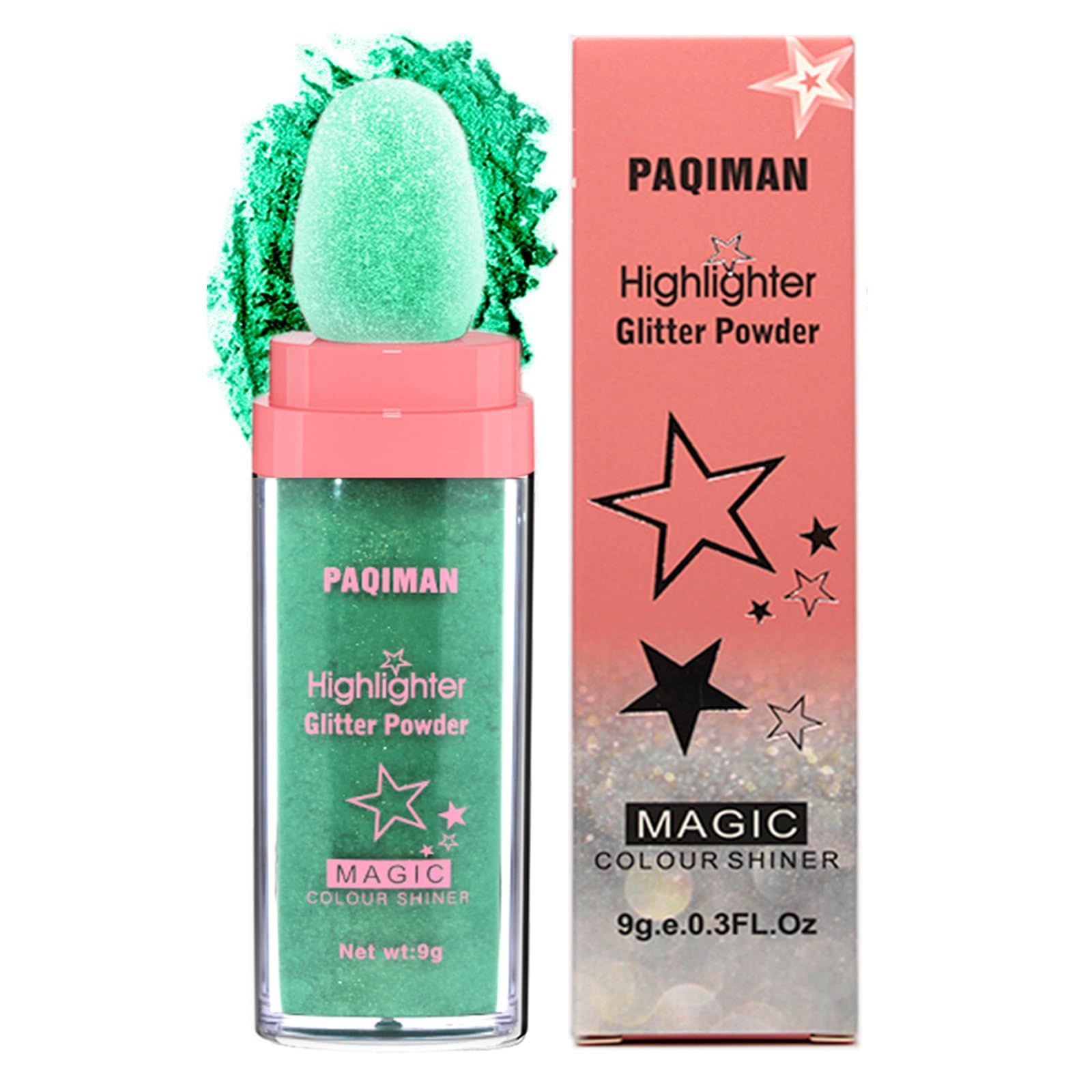 Green Glitter Powder for St Patricks Day, Face Glitters Holographic Sparkling Neon Outfit Party Decorations Festival Highlighter