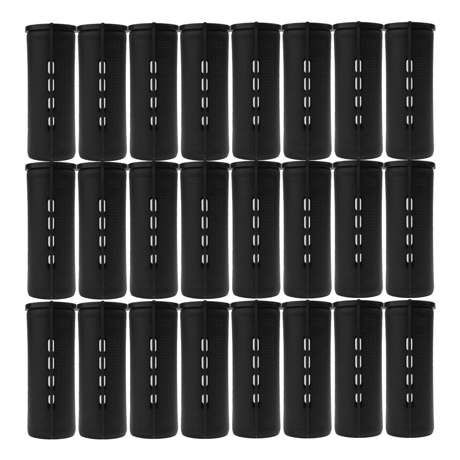 Jumbo Perm Rods,24 pcs Black Color Perm Rods for Natural Hair Large Cold Wave Rods for Long Short Hair Hair Roller Hair Curlers 