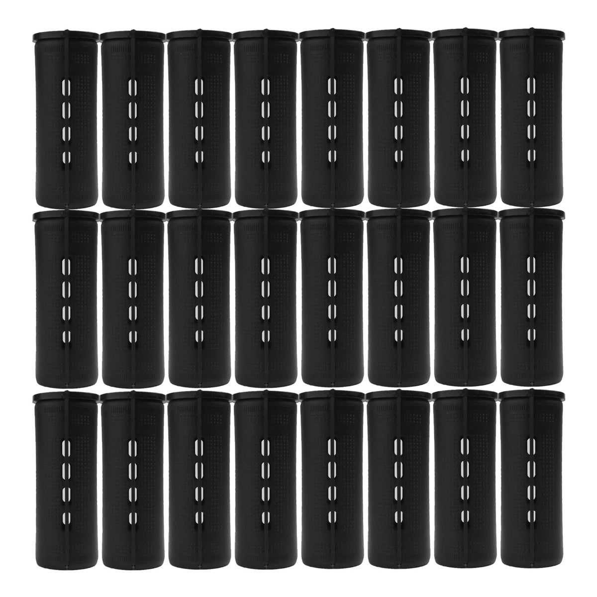 Jumbo Perm Rods,24 pcs Black Color Perm Rods for Natural Hair Large Cold Wave Rods for Long Short Hair Hair Roller Hair Curlers 