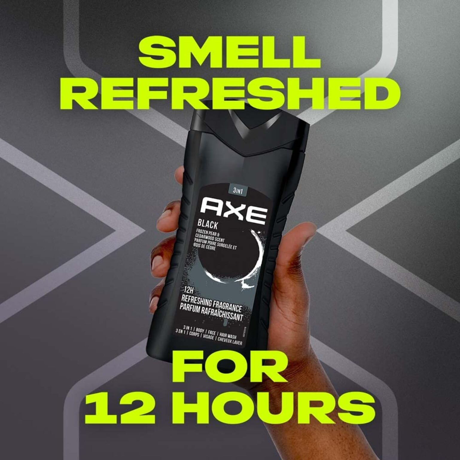 AXE Black- Frozen Pear & Cedarwood Scent 3 in 1 Body wash| Face wash| Hair wash