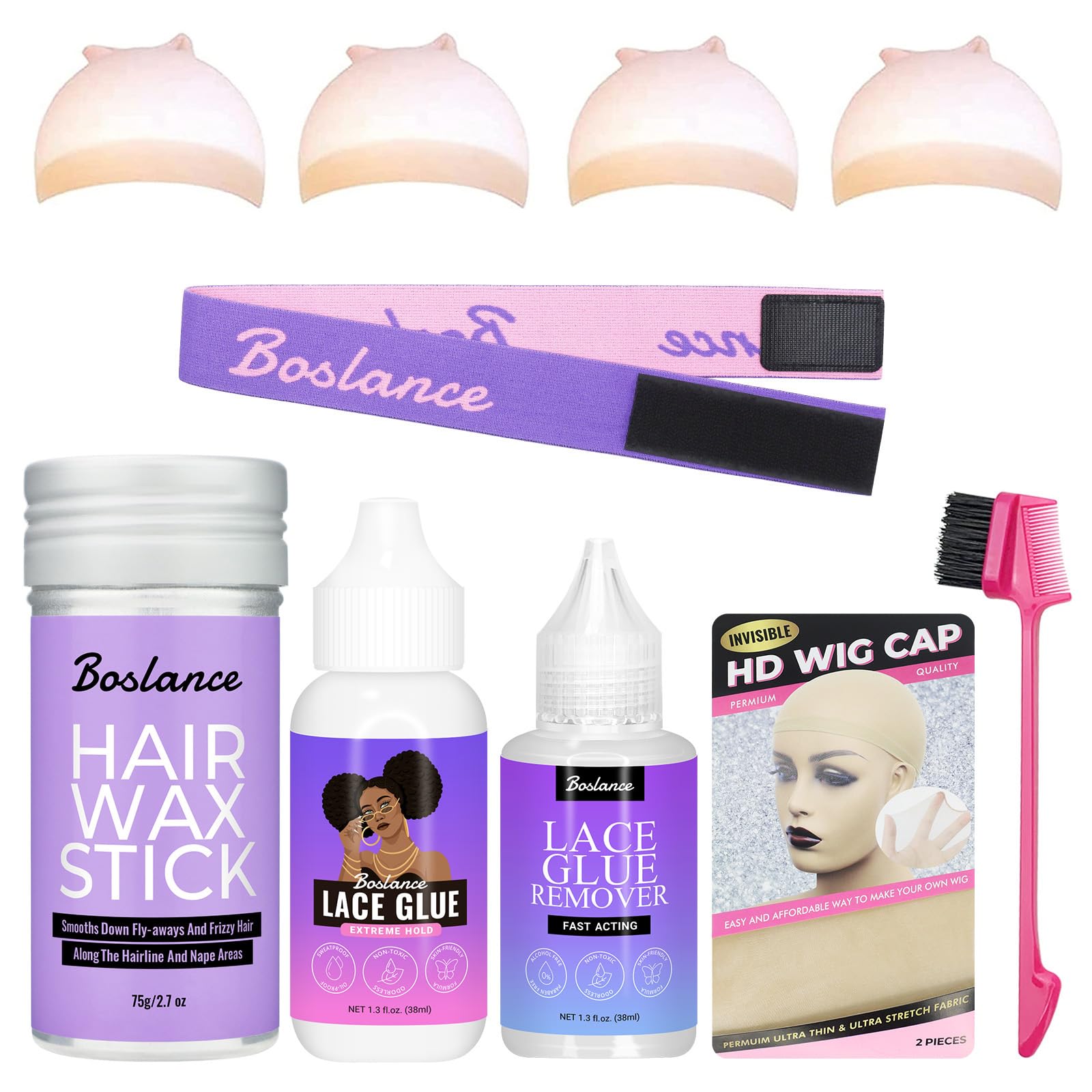 Boslance Lace Glue Wig Glue Invisible For Lace Front Wigs, Lace Bonding Glue,Wigs Glue On,Waterproof Hd Lace Wig Glue With Tools