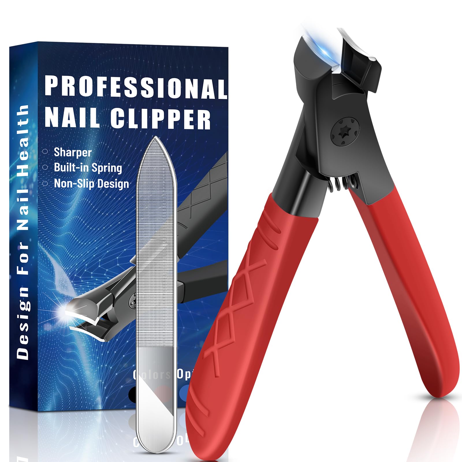 Nail Clippers for Thick Nails, Upgraded Large Nail Clippers for Men, Senior Toenail Clippers for Thick Nail Big Open Jaw Nail Cl