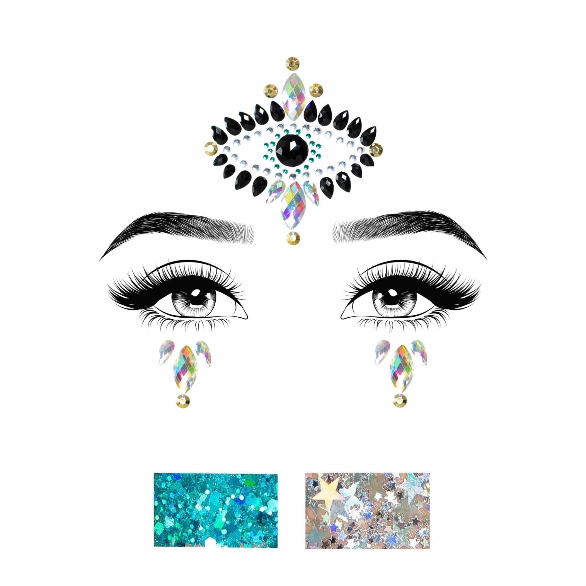 Divinity Adhesive Face Jewels - O/S / Multicolor