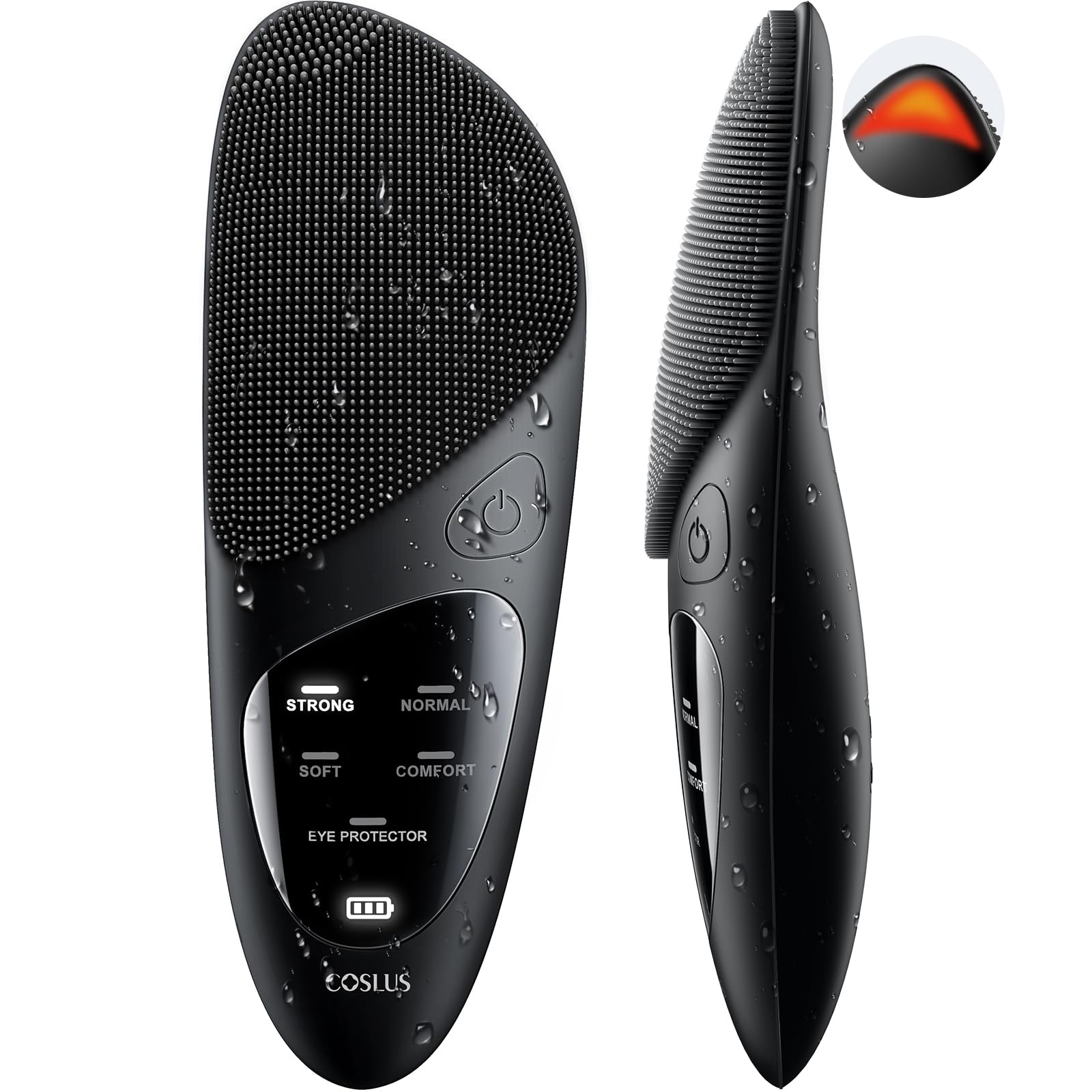 Face Scrubber Facial Cleansing Brush: Coslus Ipx7 Waterproof Rechargeable Face Brush, 4 Cleansing Modes With Eye Protection, Ele