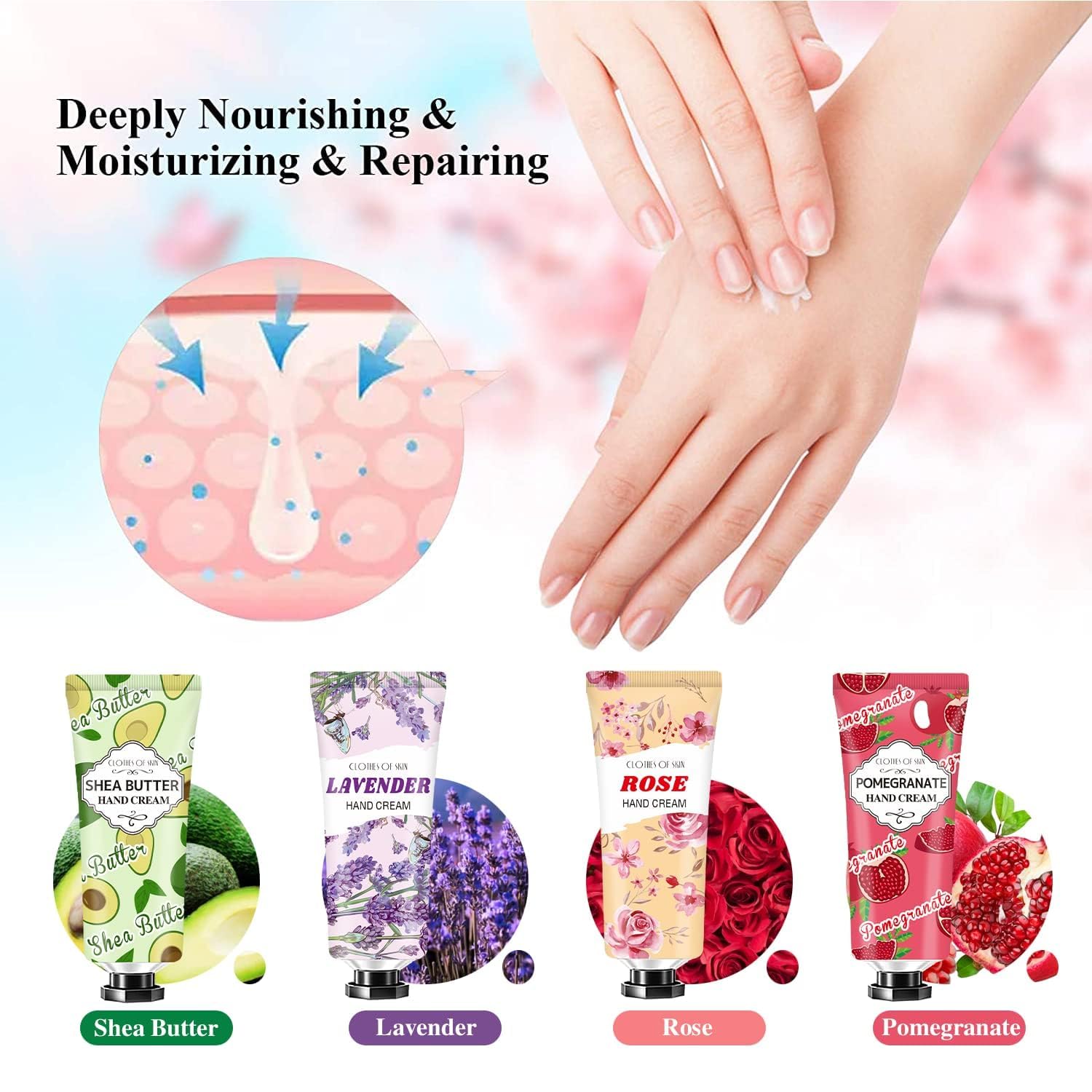 8 Pack Hand Cream Christmas Gifts For Women,Travel Size In Bulk Lotions For Dry Hands,Mini Hand Lotion For Mothers Day Gifts,Val