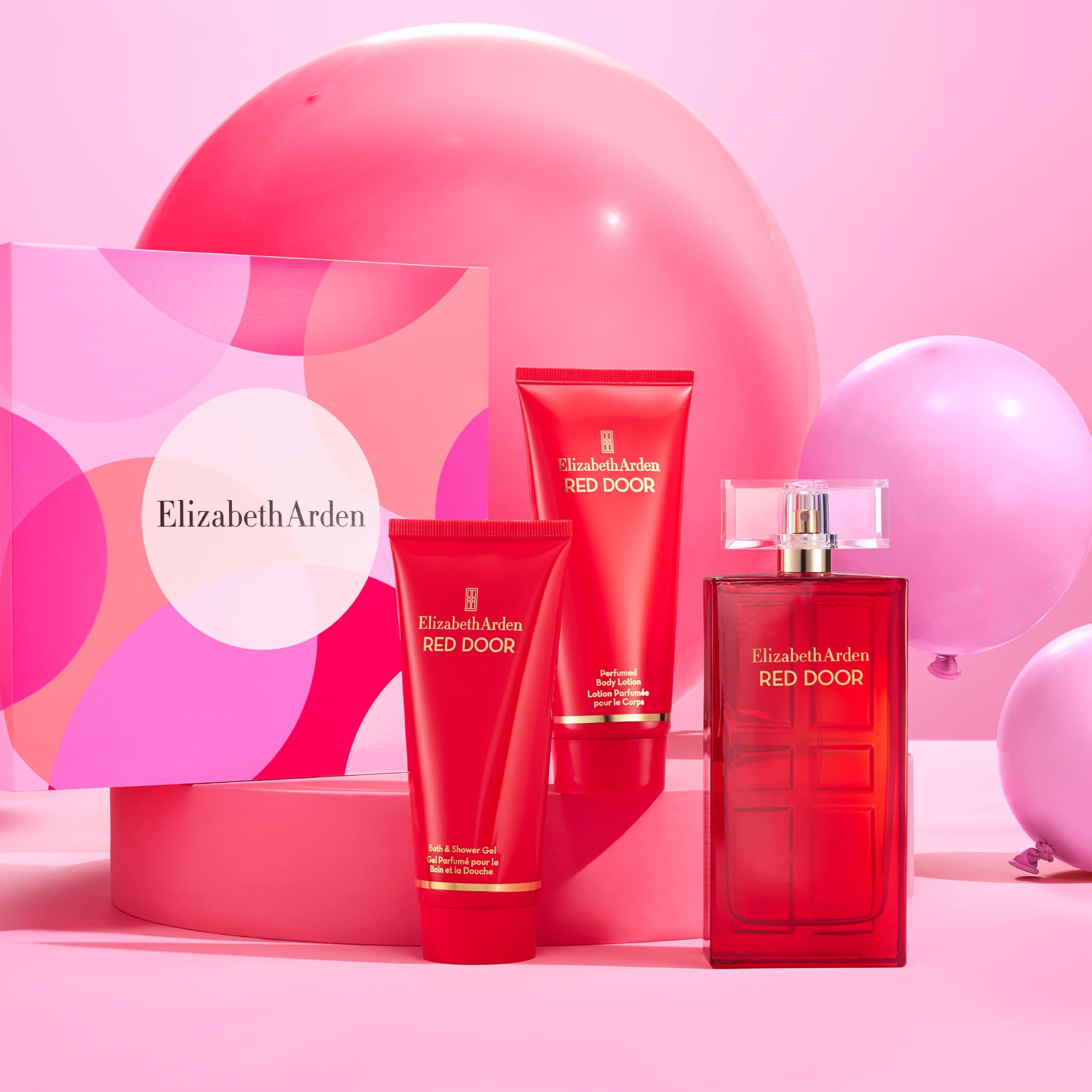 Elizabeth Arden Red Door Women'S 3-Piece Fragrance Perfume Gift Set, Includes Eau De Toilette Spray, Body Lotion, & Bath Shower