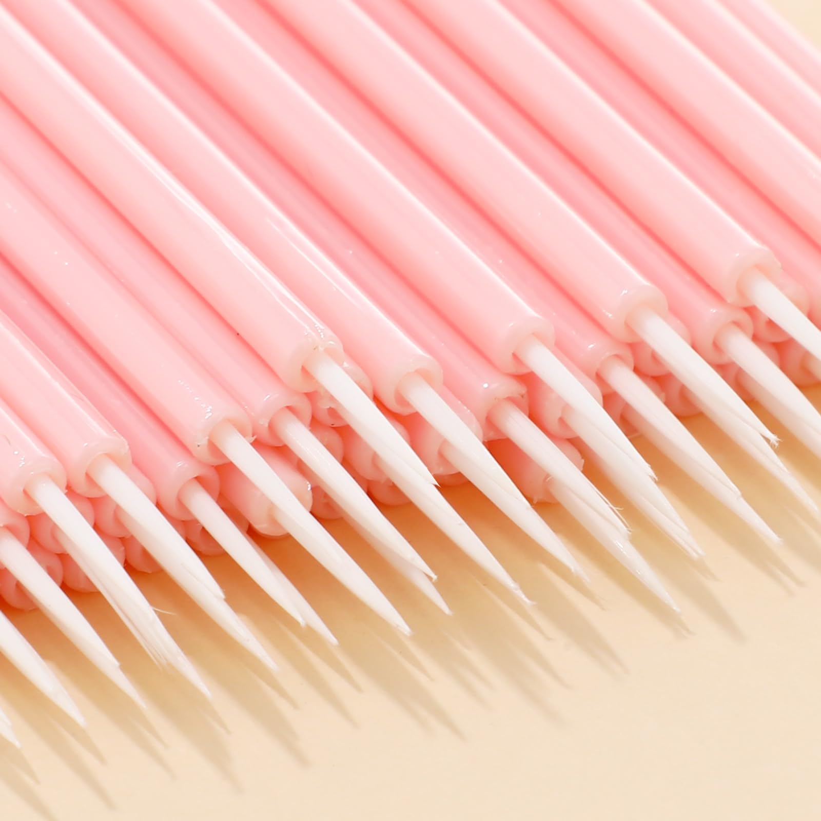 Honeydak 300 Pcs Disposable Eyeshadow Brushes Eyeliner Applicator Tool Pink Eyeshadow Applicators Lip Applicators Eye Lash Wands
