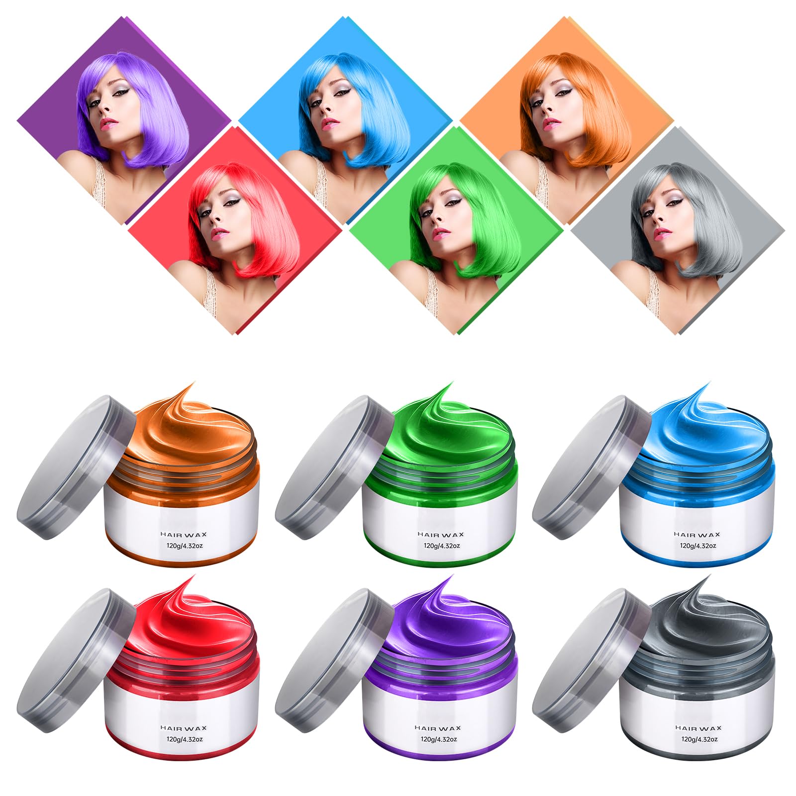 Temporary Hair Color Chalk for Kids, Hair Wax Color for 4 5 6 7 8 9 Year Old Girl Gifts, Hair Color Dye for Birthday, Party, Cos