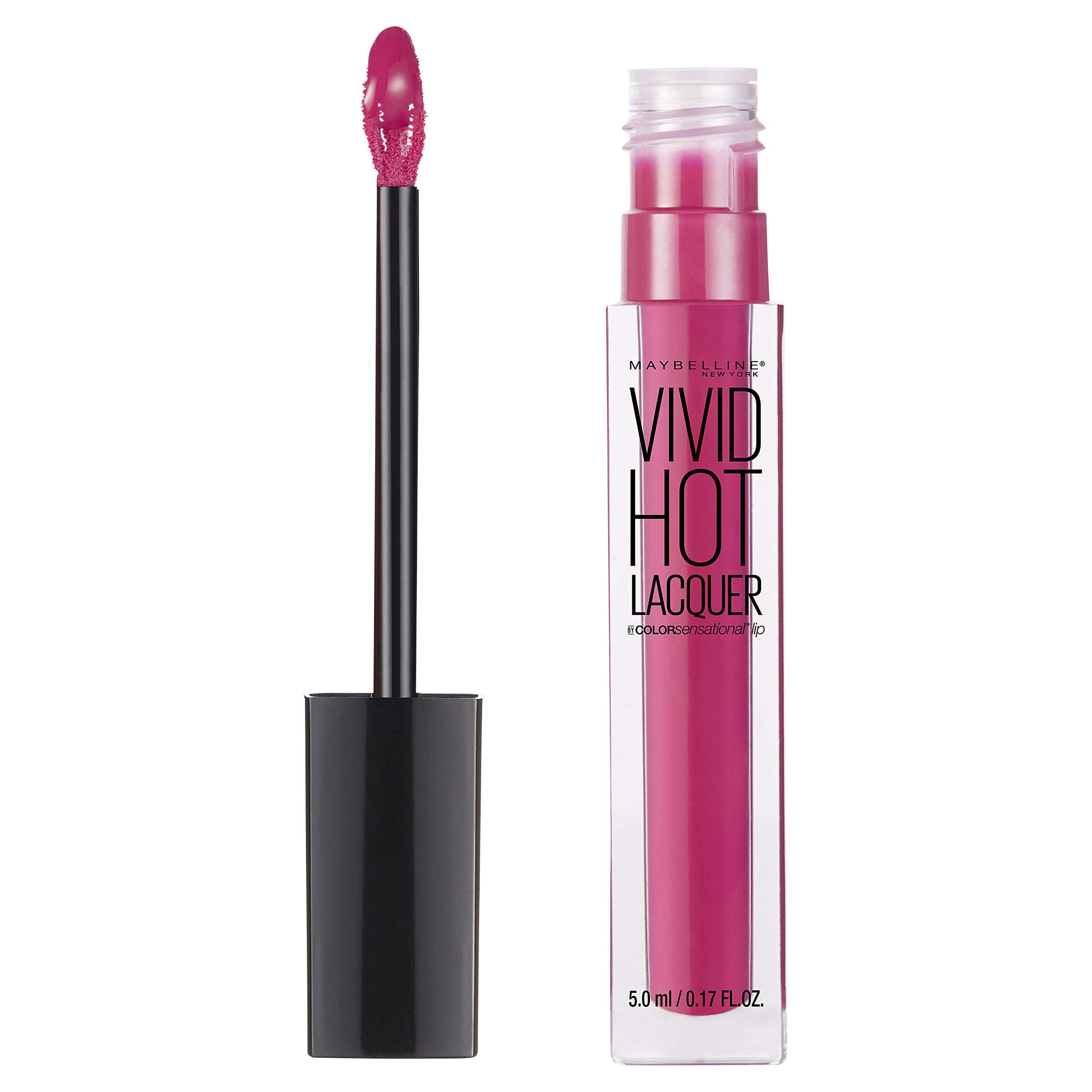 Maybelline New York Color Sensational Vivid Hot Lacquer Lip Gloss, Sassy, 0.17 fl. oz.