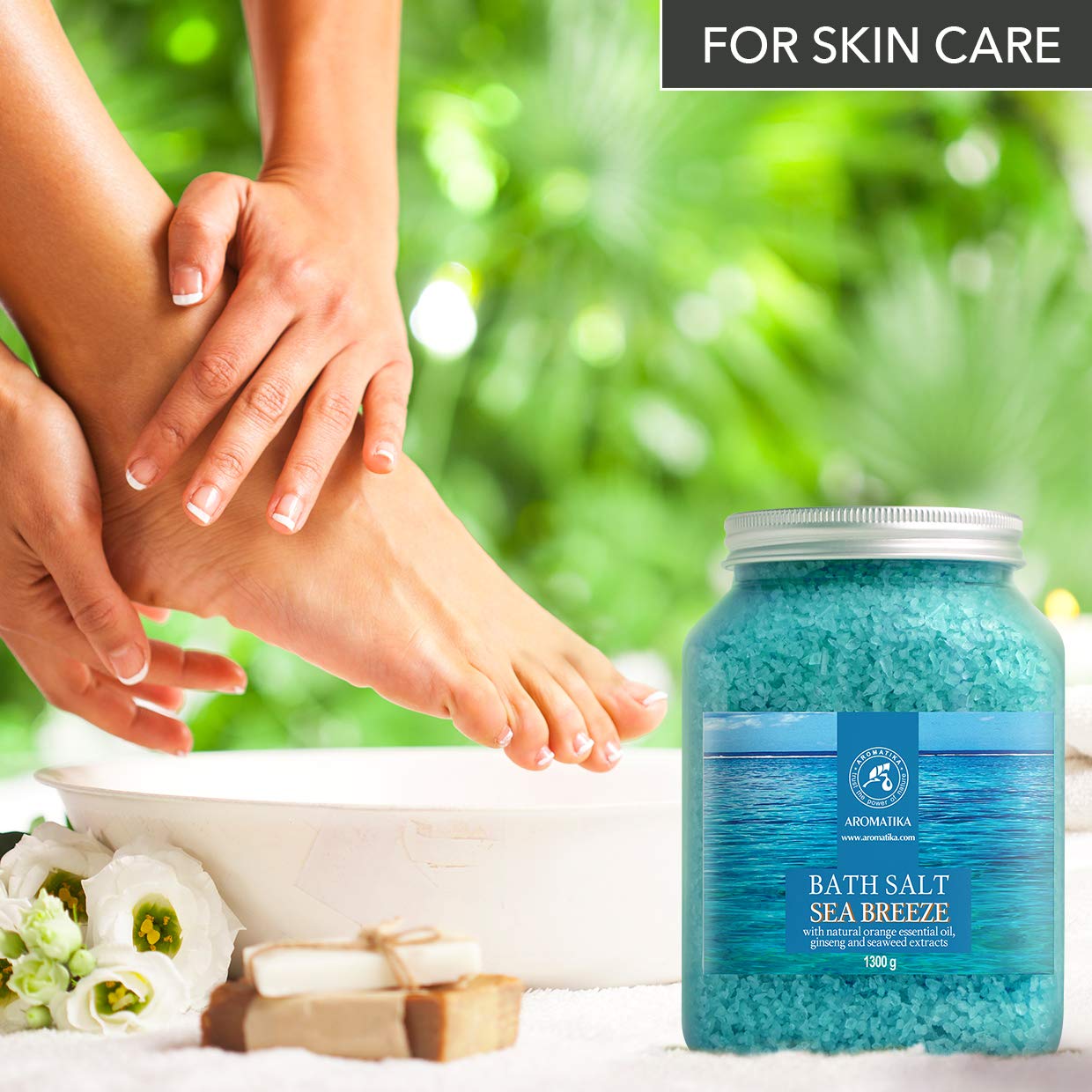 Bath Sea Salt 46 Oz - Sea Breeze Salt - Natural Bath Sea Salts - Best For Good Sleep - Relaxing - Calming - Body Care - Beauty -