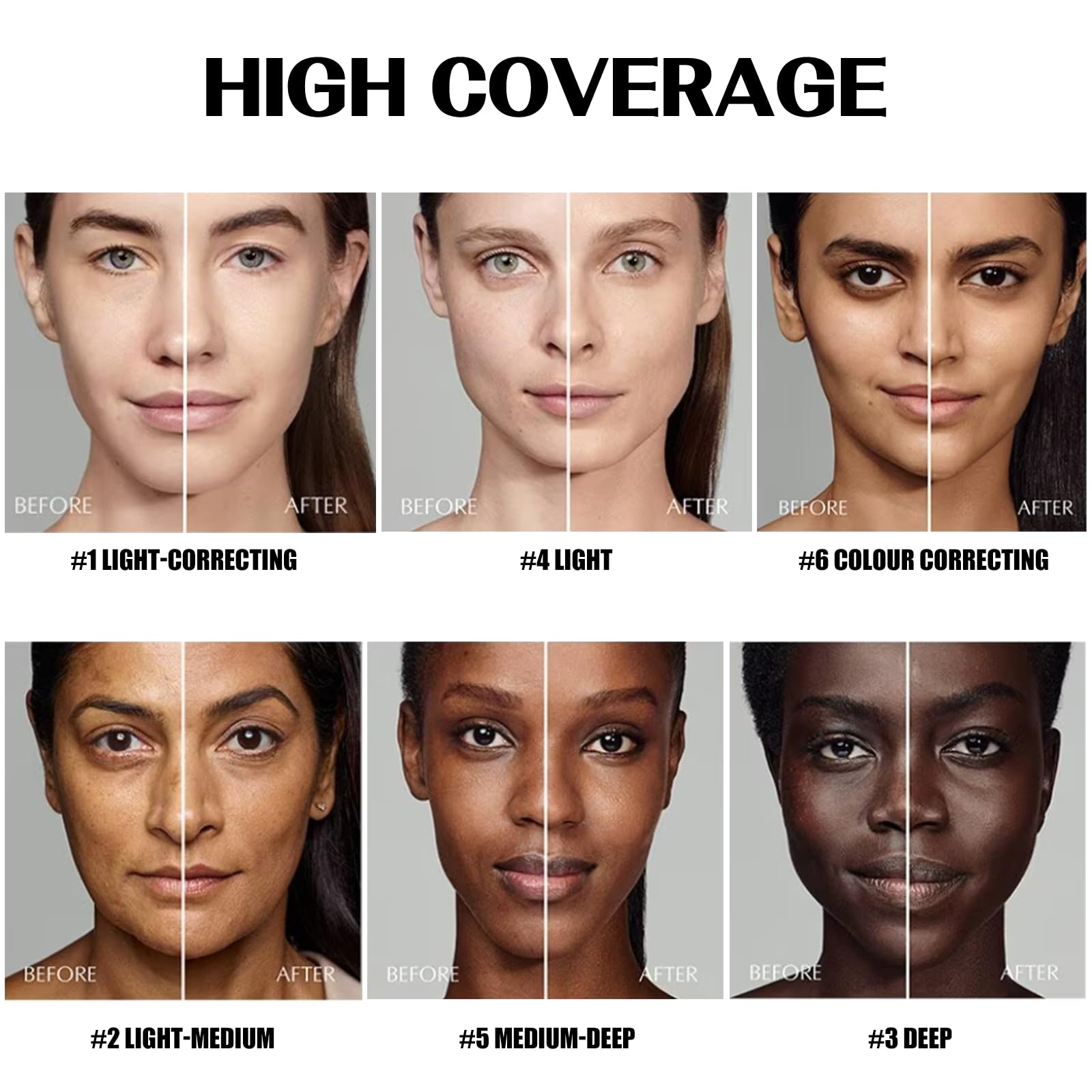 Falocutus 5 In 1 Multi-Use Correcting Concealer Palette,Waterproof Long Lasting Contour Palette,Professional Creamy Concealer Ki