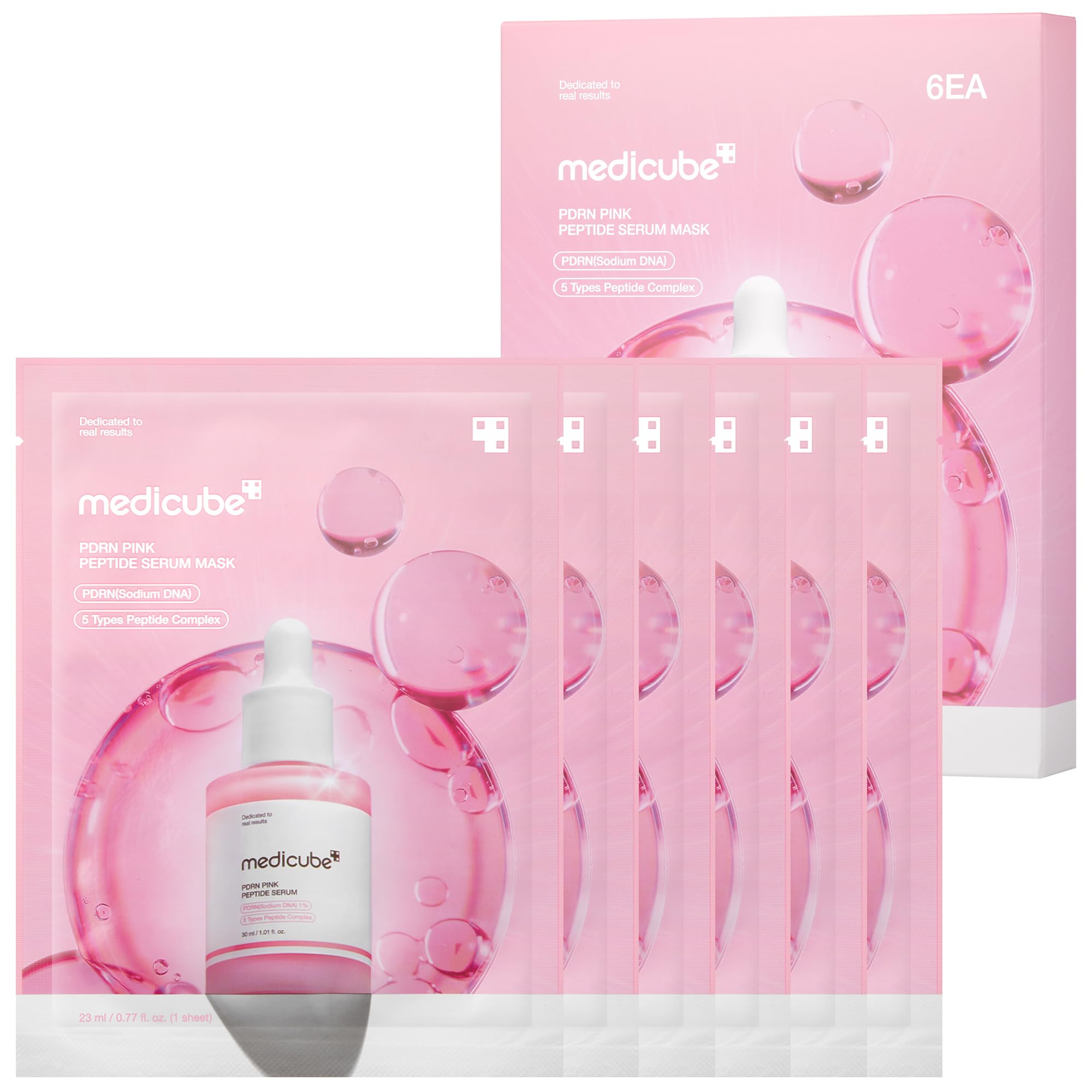 medicube PDRN Pink Peptide Ampoule Sheet Mask 6EA