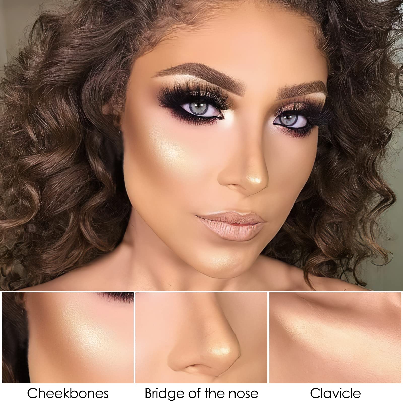 Focallure 2 Pcs Mineral Cream Contour Stick,Moisturize Highlighter And Bronzer Pen,Non Stick Face Brightens & Shades Pencil,Long