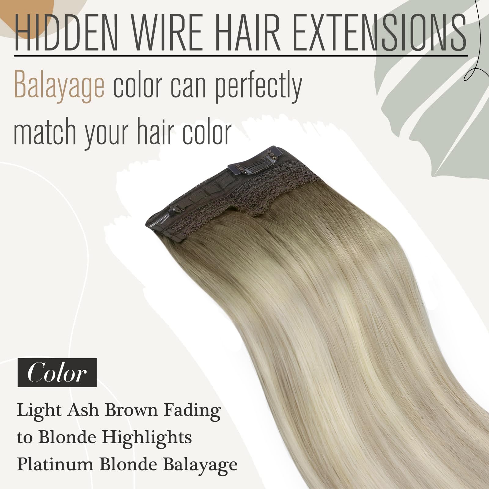 Sunny Wire Hair Extensions Real Human Hair Ombre Blonde Hair Extensions Wire Light Ash Blonde Ombre Blonde Highlights Platinum B