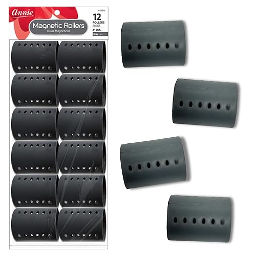 Annie Magnetic Rollers 12 Count Gray 2'' #1358