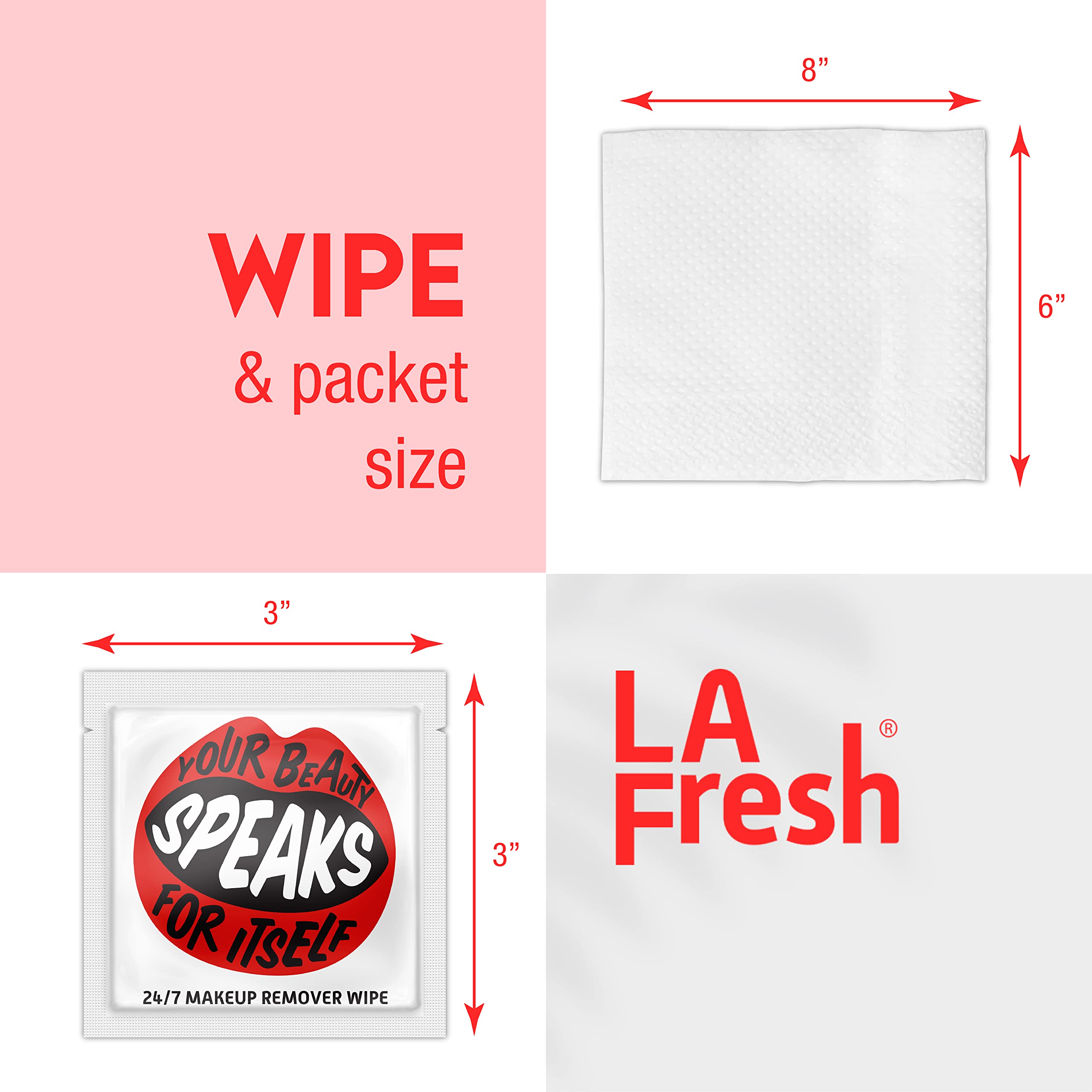 La Fresh 24/7 Makeup Remover Wipes, Easily Remove Waterproof Makeup And Moisturizing, Pack Of 200 Individually Wrapped Wet Wipes