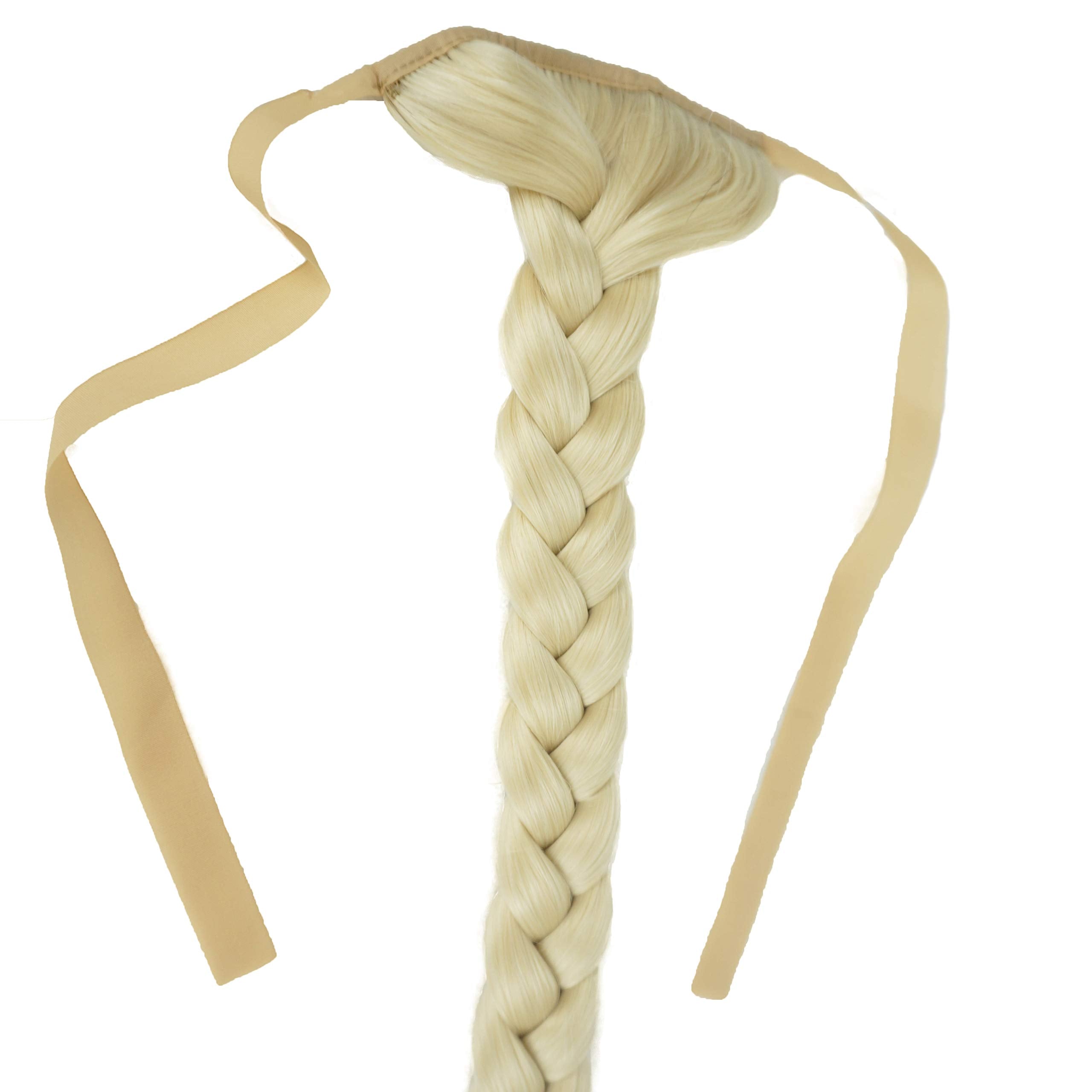 Lydell 24'' Long Fishtail Braid Wrap Around Ponytail Extension Synthetic Hairpiece #613 Blonde