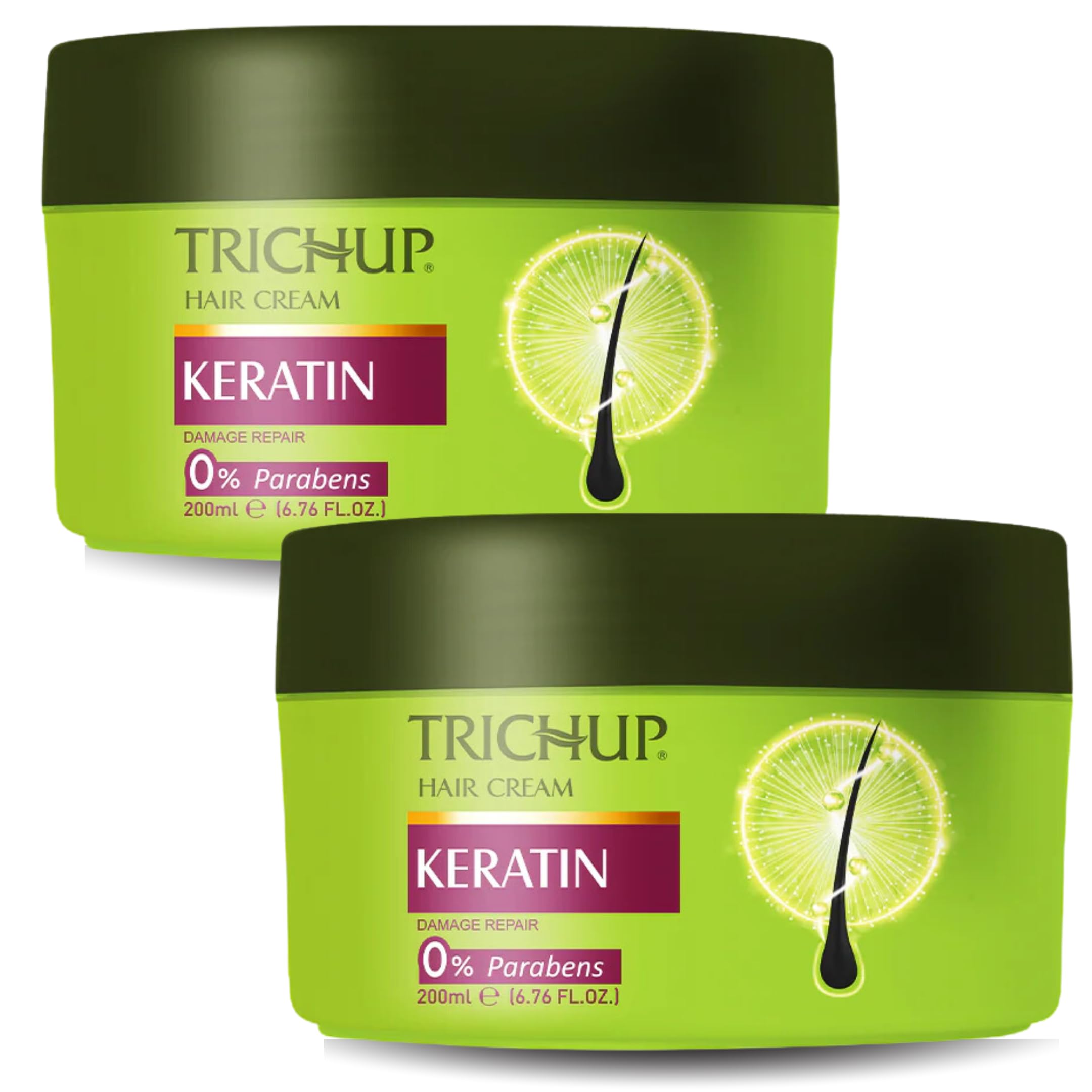 TRICHUP Keratin Hair Repair Cream for Dry & Damaged Hair | Frizz Control & Smoothing Hair Treatment | Sulfate & Paraben Free Hai