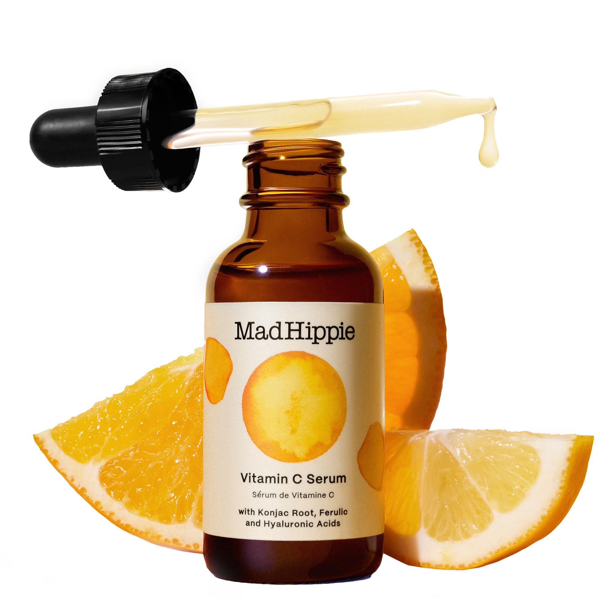 Mad Hippie Vitamin C Serum, Ultra-Hydrating with Hyaluronic Acid, Ferulic & Vitamin E, Anti-Aging, Glow Up Essentials, Cruelty-F