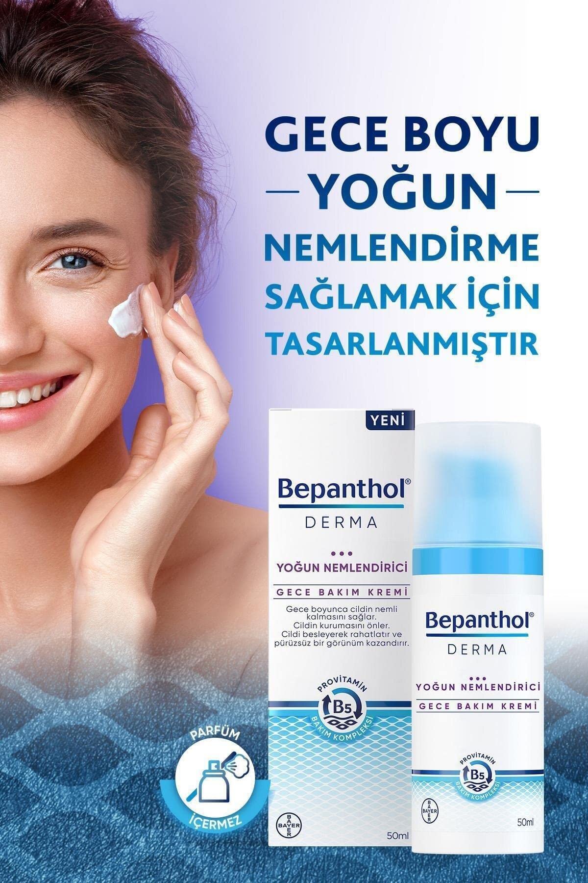 Bepanthol Derma Intensive Moisturizing-Night Face Care Cream-50 Ml