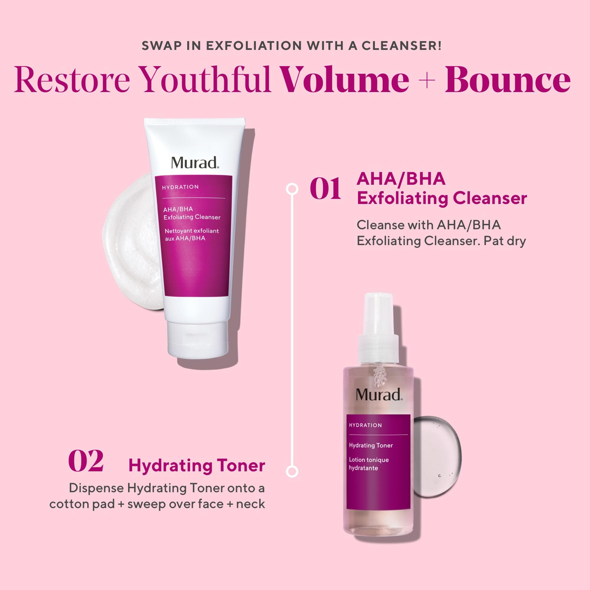 Murad Aha/Bha Exfoliating Cleanser, 6.75Oz/200Ml, 6.75 Ounce