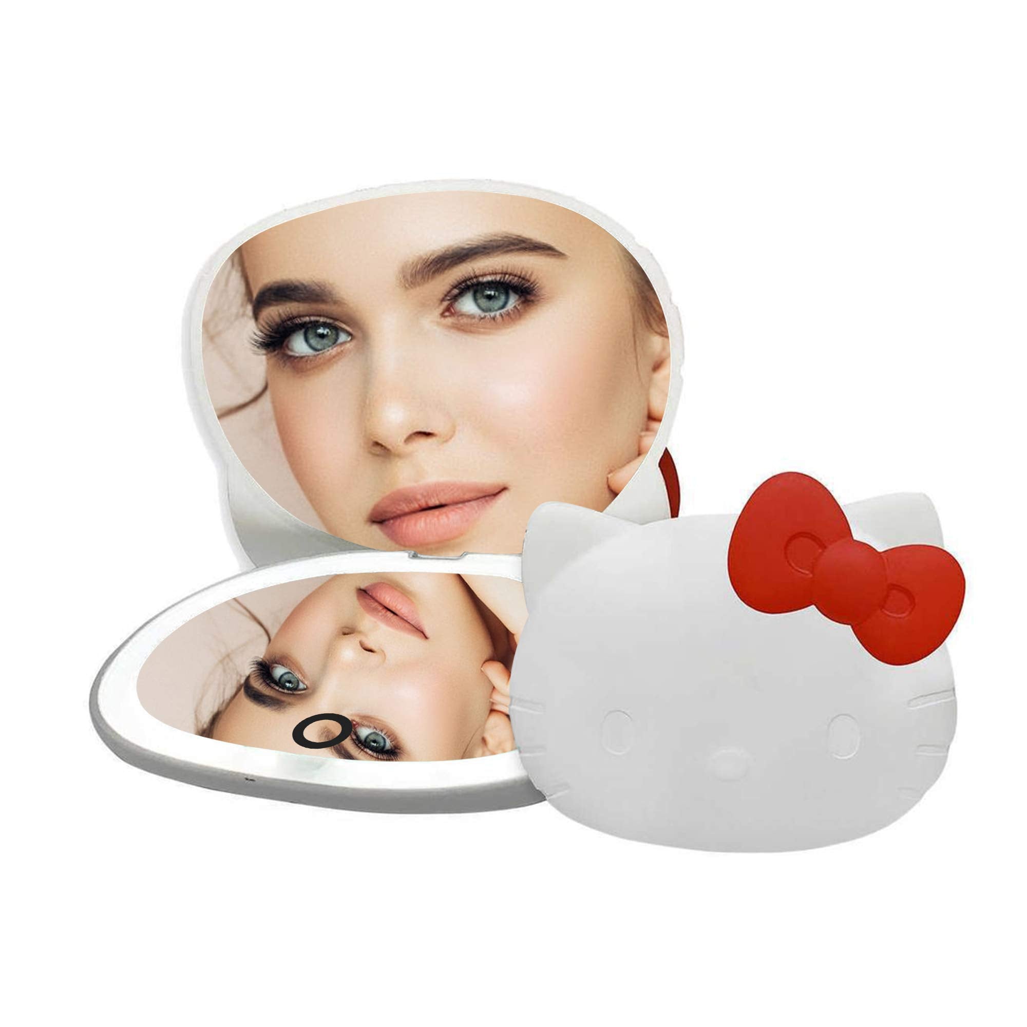 Impressions Vanity Hello Kitty Compact Mirror With Adjustable Brightness, Touch Sensor And Rechargeable Travel Makeup Mirror For