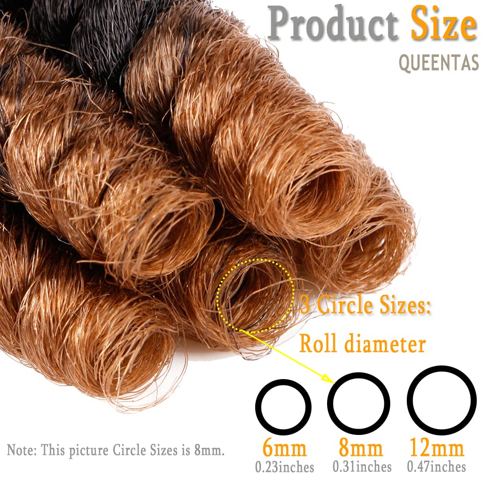 Queentas 3 Packs 8Mm 10Inches Short Crochet Hair For Black Women Saniya Curl Crochet Carrie Curl Synthetic Hair Extensions For B