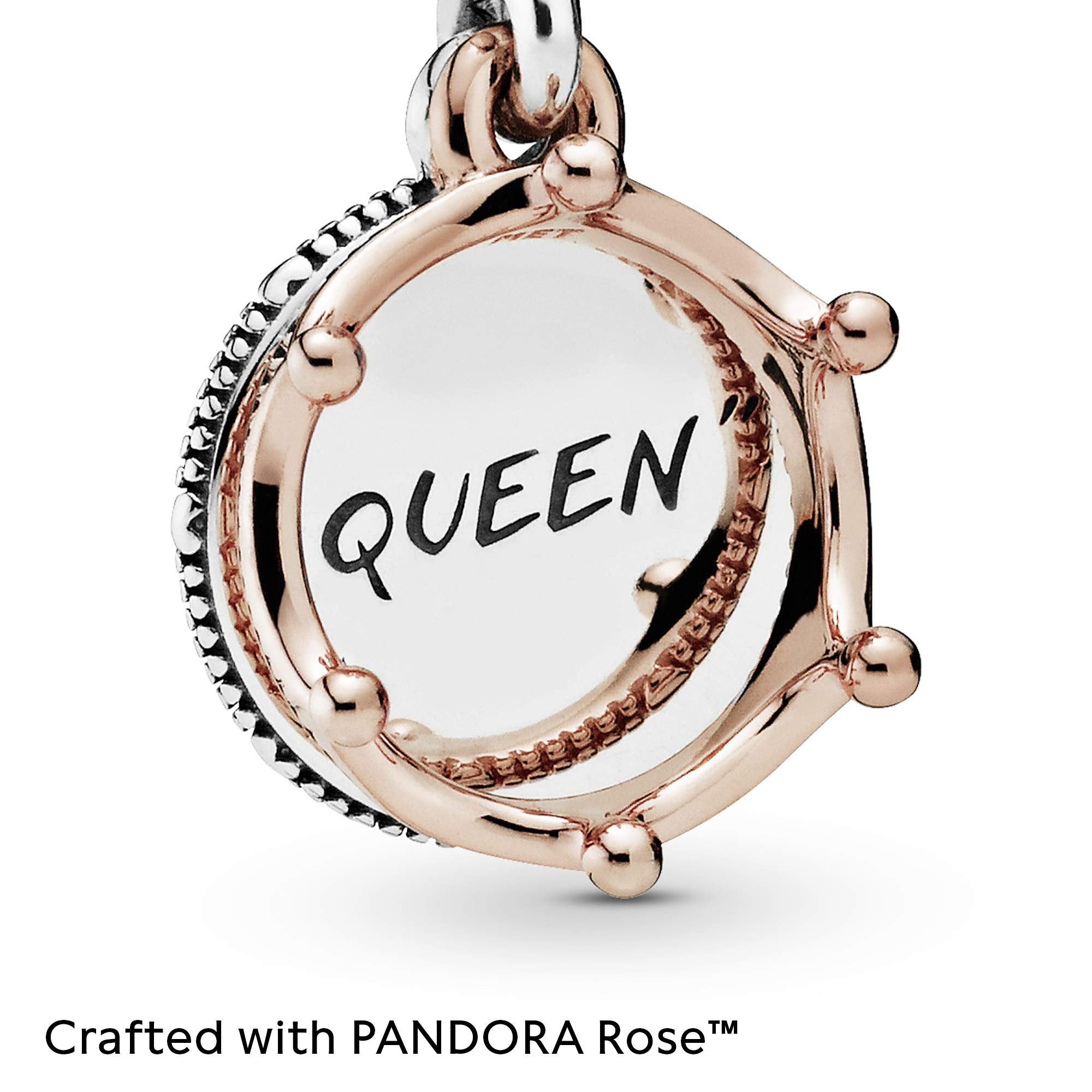 Pandora Jewelry Queen & Regal Crown Dangle Charm - Queen Jewelry Charm for Pandora Charm Bracelets - Perfect for Holiday, Annive