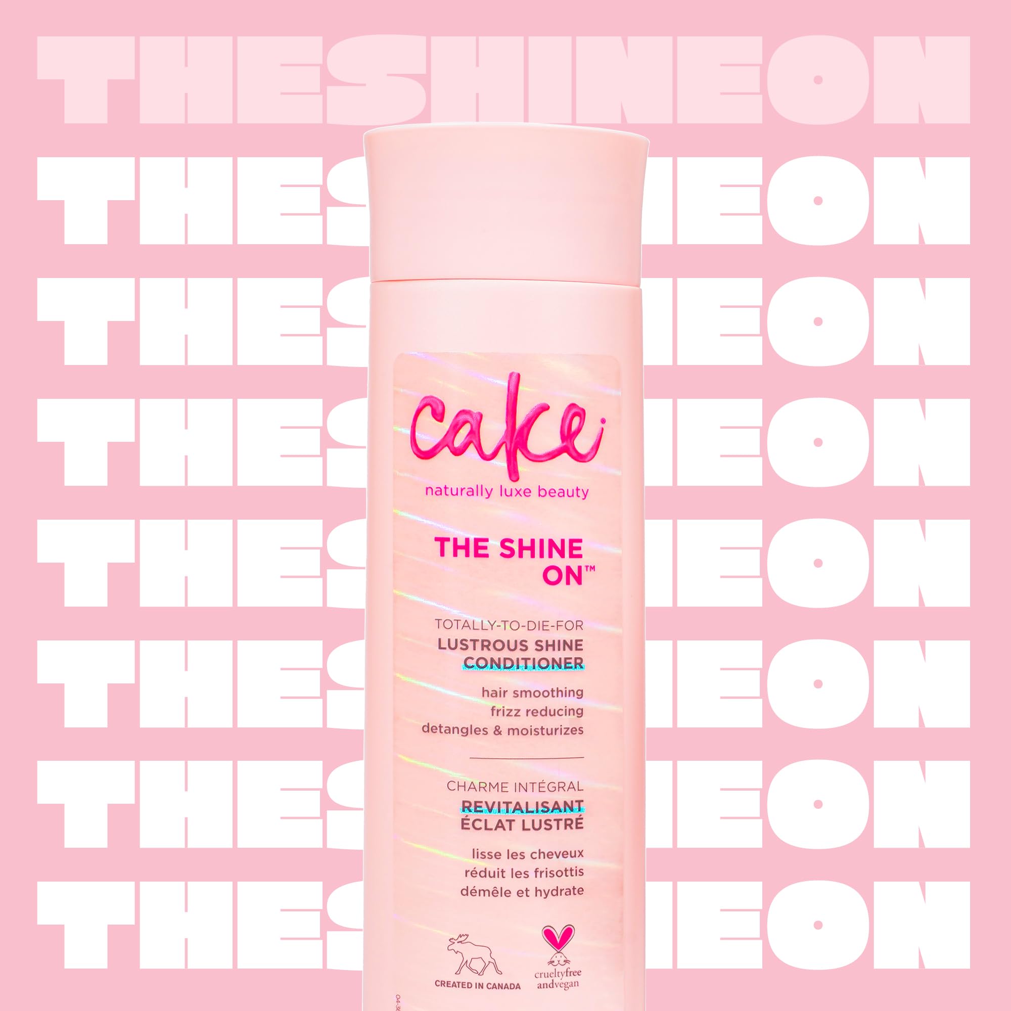 Cake Beauty Lustrous Shine Conditioner, The Shine On - Smoothing & Frizz Reducing - Pracaxi Seed Oil, Camellia Kissi Seed Oil &