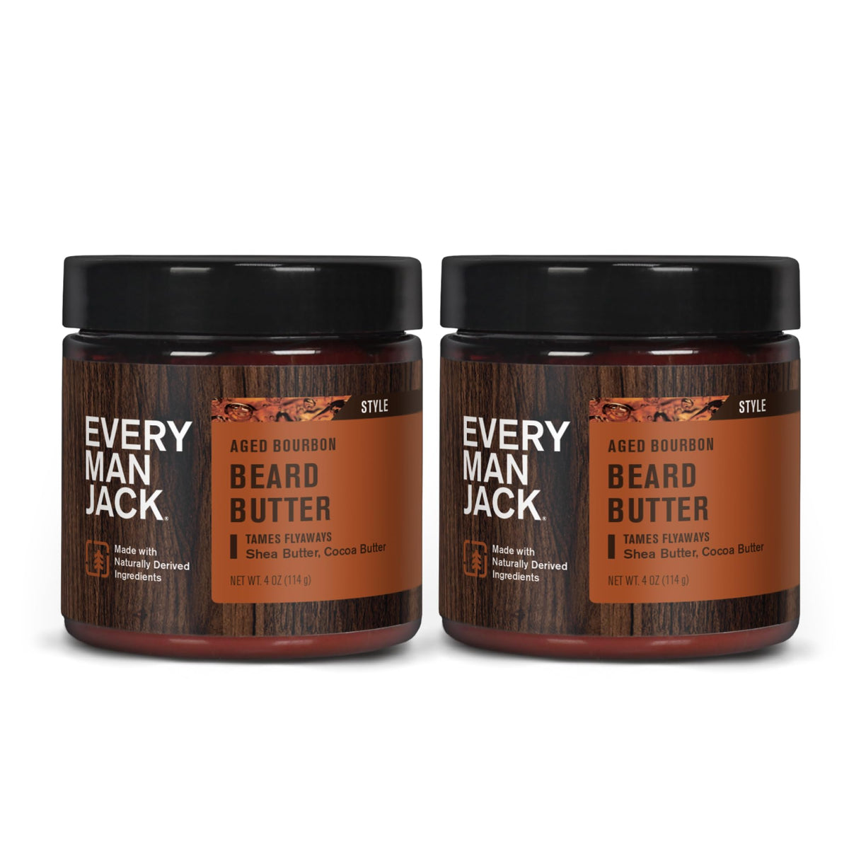 Every Man Jack Beard Butter- Aged Bourbon Fragrance - Rejuvenates, Hydrates, And Styles Dry Beards While Relieving Itch - Natura