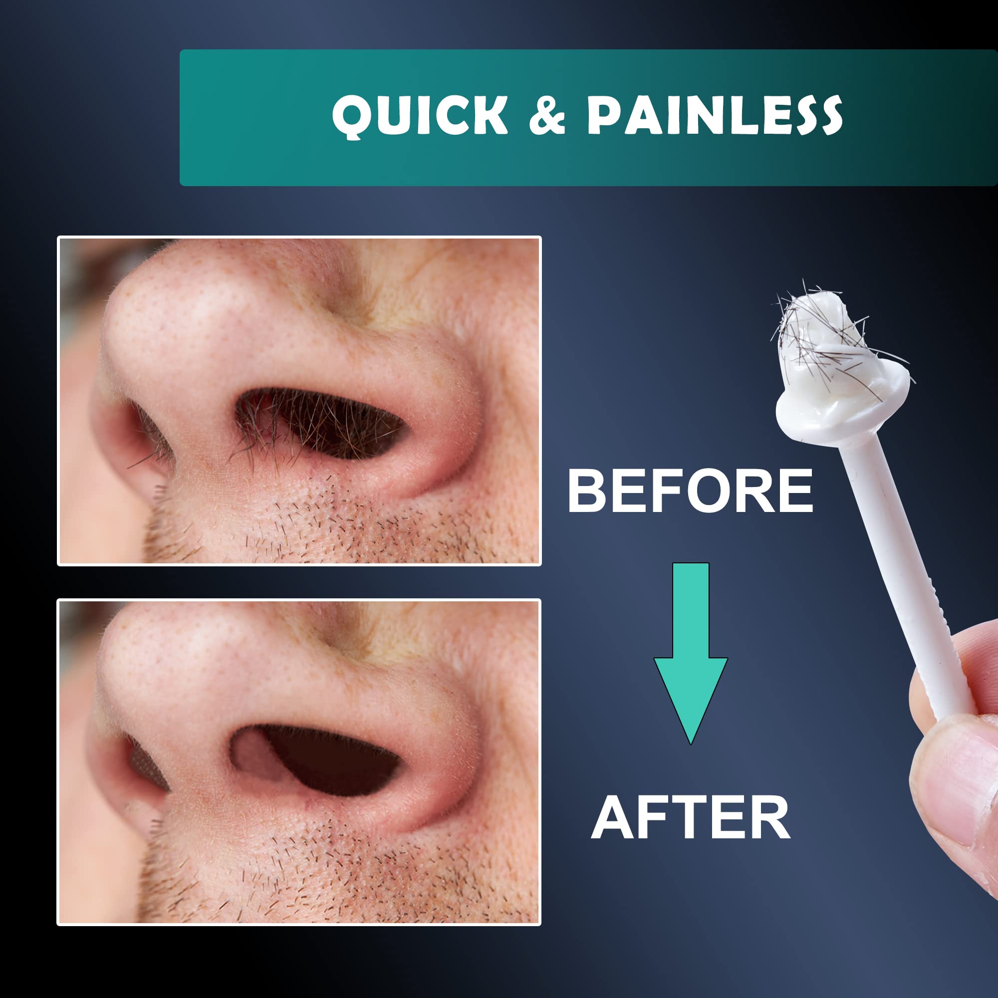 Charmonic 200 Pcs Wax Sticks, Nose Wax Kit Accessories, Waxing Sticks For Nostril Nasal Cleaning, Ear Face Eyebrows Hair Removal