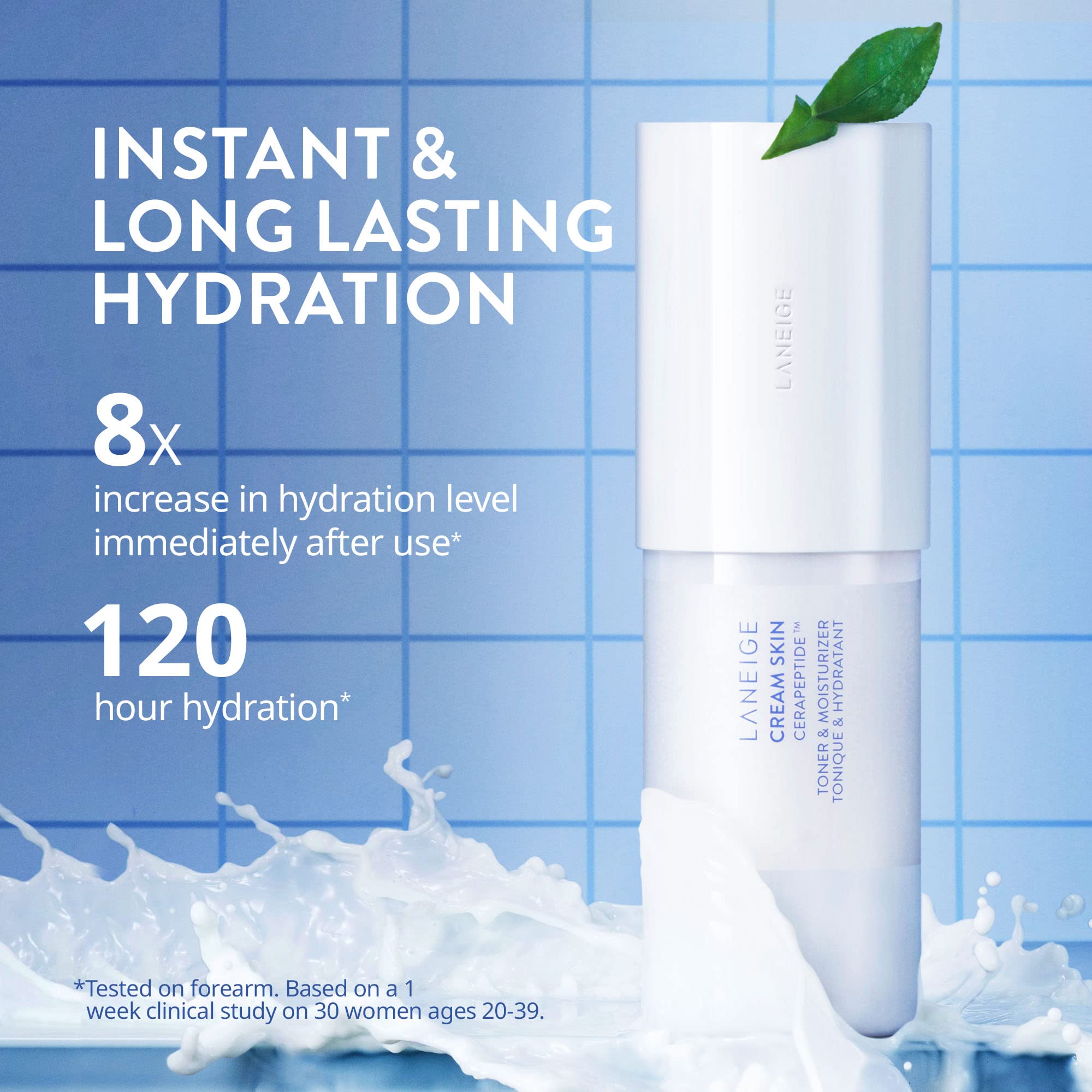 Laneige Mini Cream Skin Toner & Moisturizer: 2-In-1 Amino Acid Rich Liquid, Soothe, Hydrate, And Strengthen Skin'S Moisture Barr