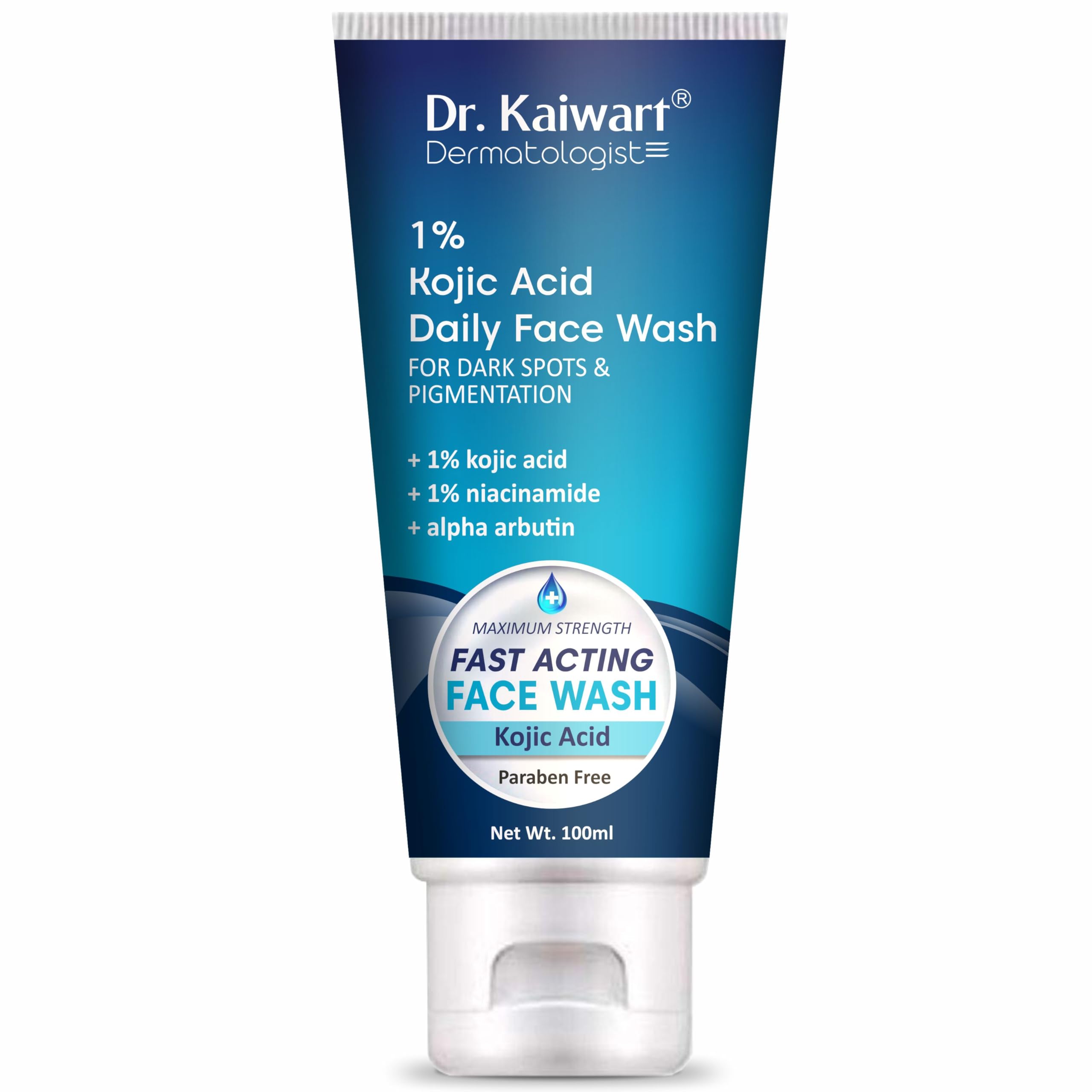 Dr. Kaiwart Kojic Acid Face Wash For Dark Spots, Uneven Skin Tone, And Hyperpigmentation | Gentle Cleanser For Radiant & Smooth 