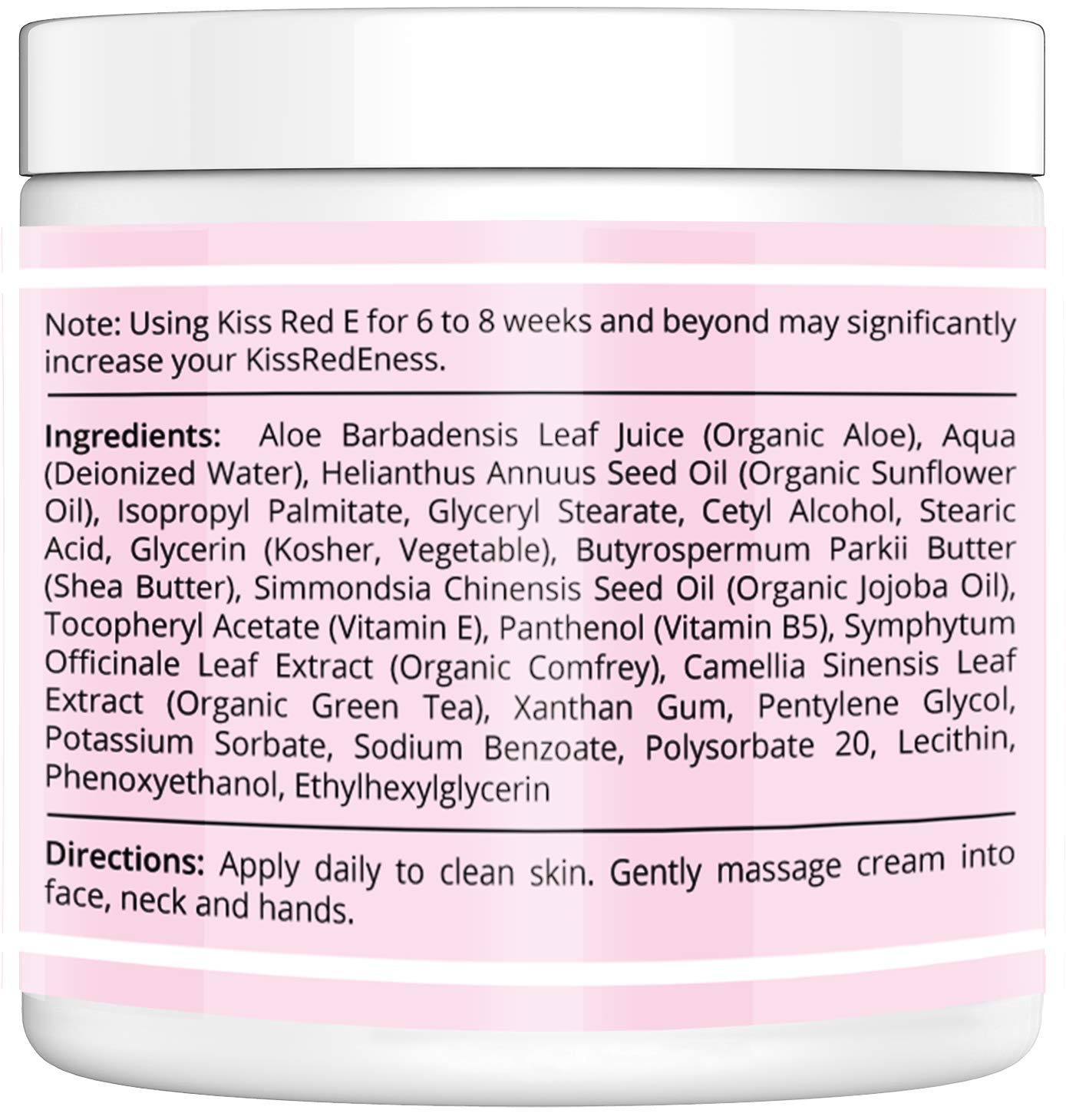 KissRedE Anti Aging Face Cream. Best Anti Wrinkle Cream Moisturizer For Face, Hands, Neck. Reduce Wrinkles, Fine Lines, Crows Fe