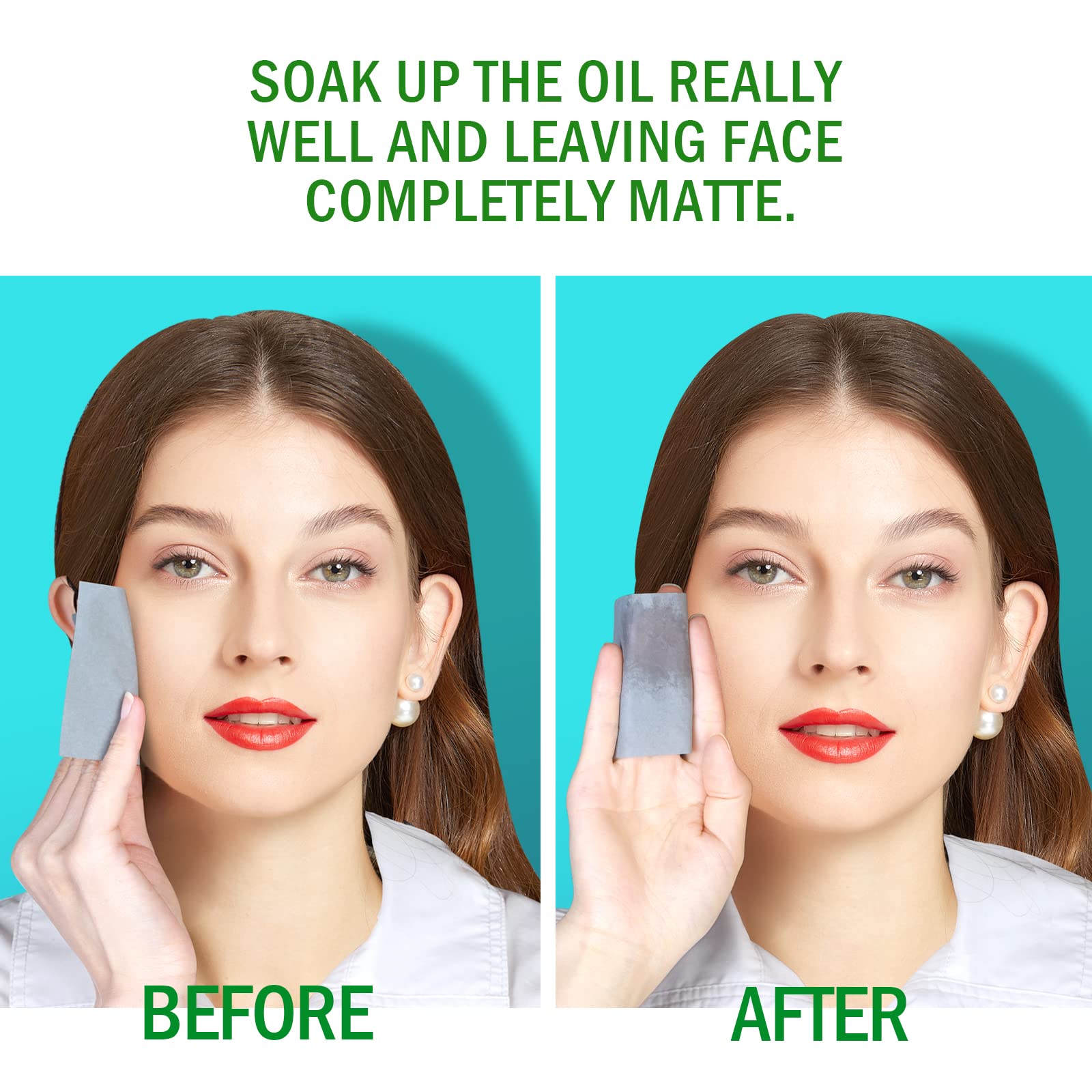 Oil Blotting Paper, Oil Absorbing Sheets for Oily Skin Care,Face Oil Sheets, 200 Count, 3 7/8'' and 2.75''