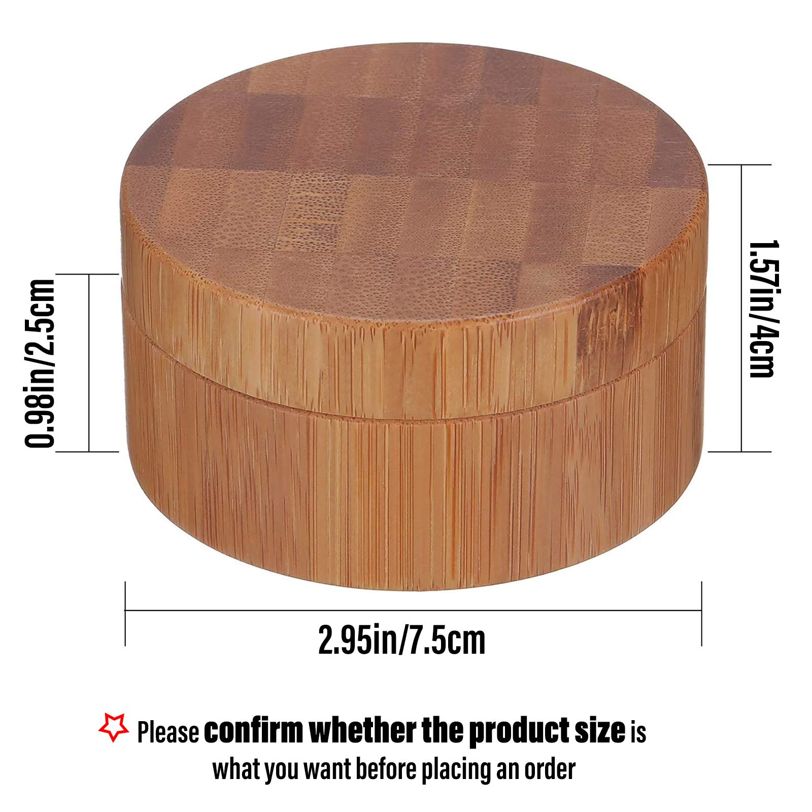 Frienda 30 ml Empty Loose Powder Container Bamboo Cosmetic Make-up Loose Powder Box Case Holder with Sifter Lids and Powder Puff