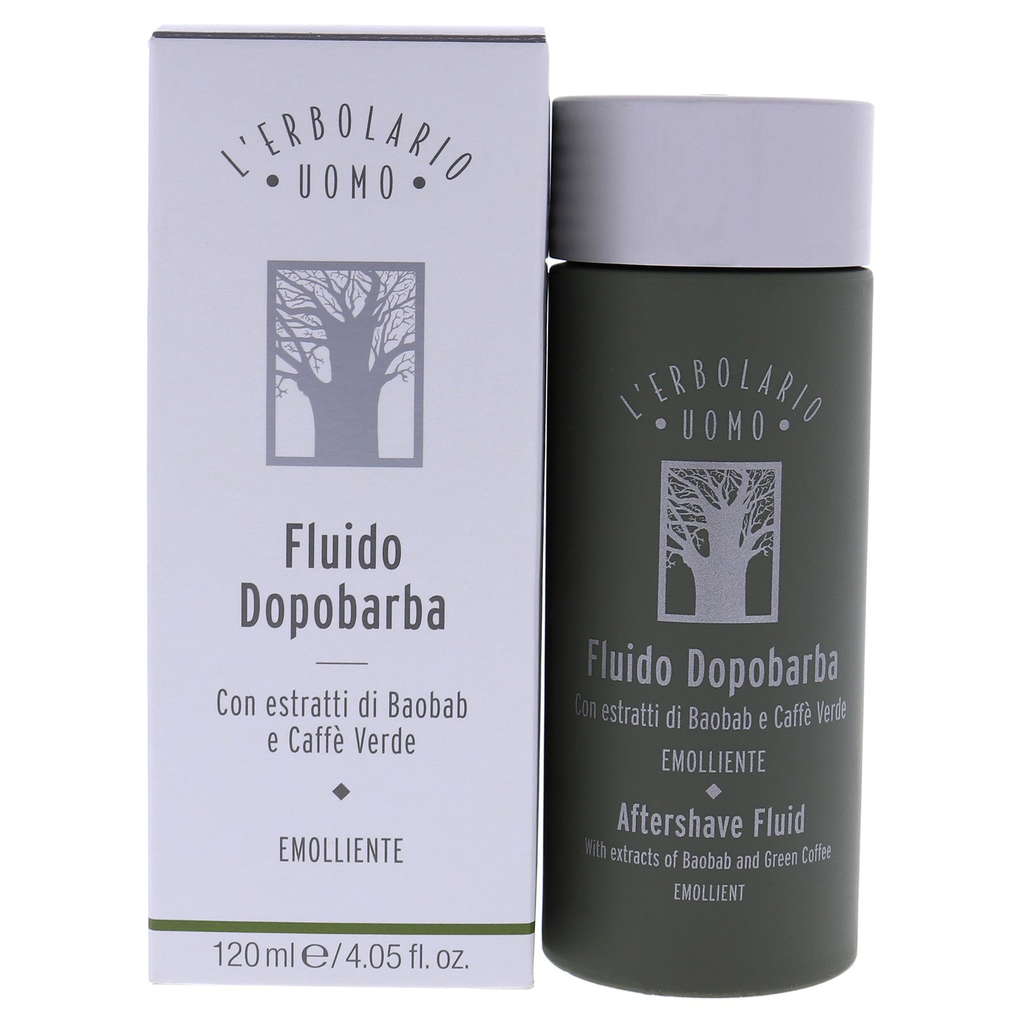 Lerbolario Baobab And Green Coffee Aftershave Fluid - For Instantly Reducing Any Redness Caused By Shaving - Soothe Any Feelings