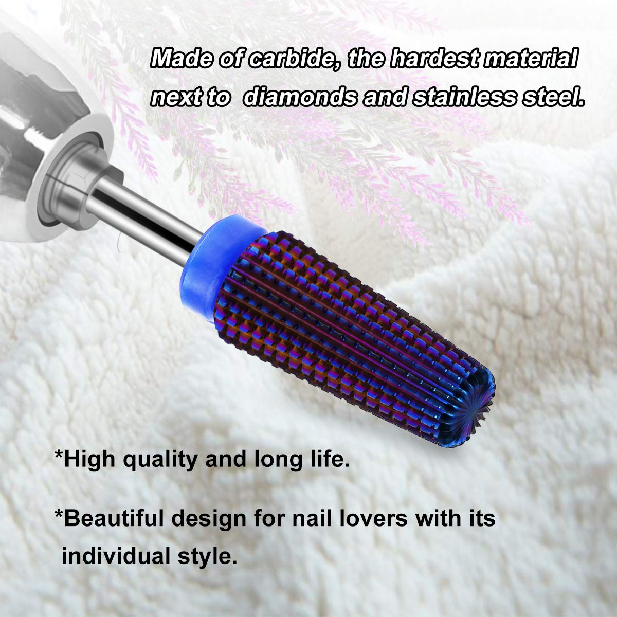 Lavinda 5 In 1 Multi-Function Tapered Shape Straight Cut Nail Drill Bit, Use For Both Left And Right Handed, Professional Carbid