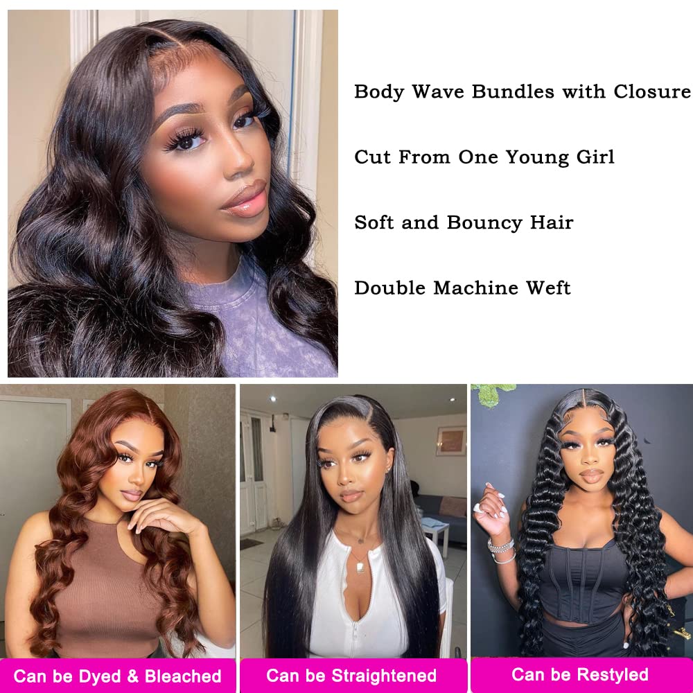 Brazilian Hair Bundles Human Hair Bundles Unprocessed Human Hair Bundles Body Wave Bundles Human Hair Virgin Hair Bundles Extens