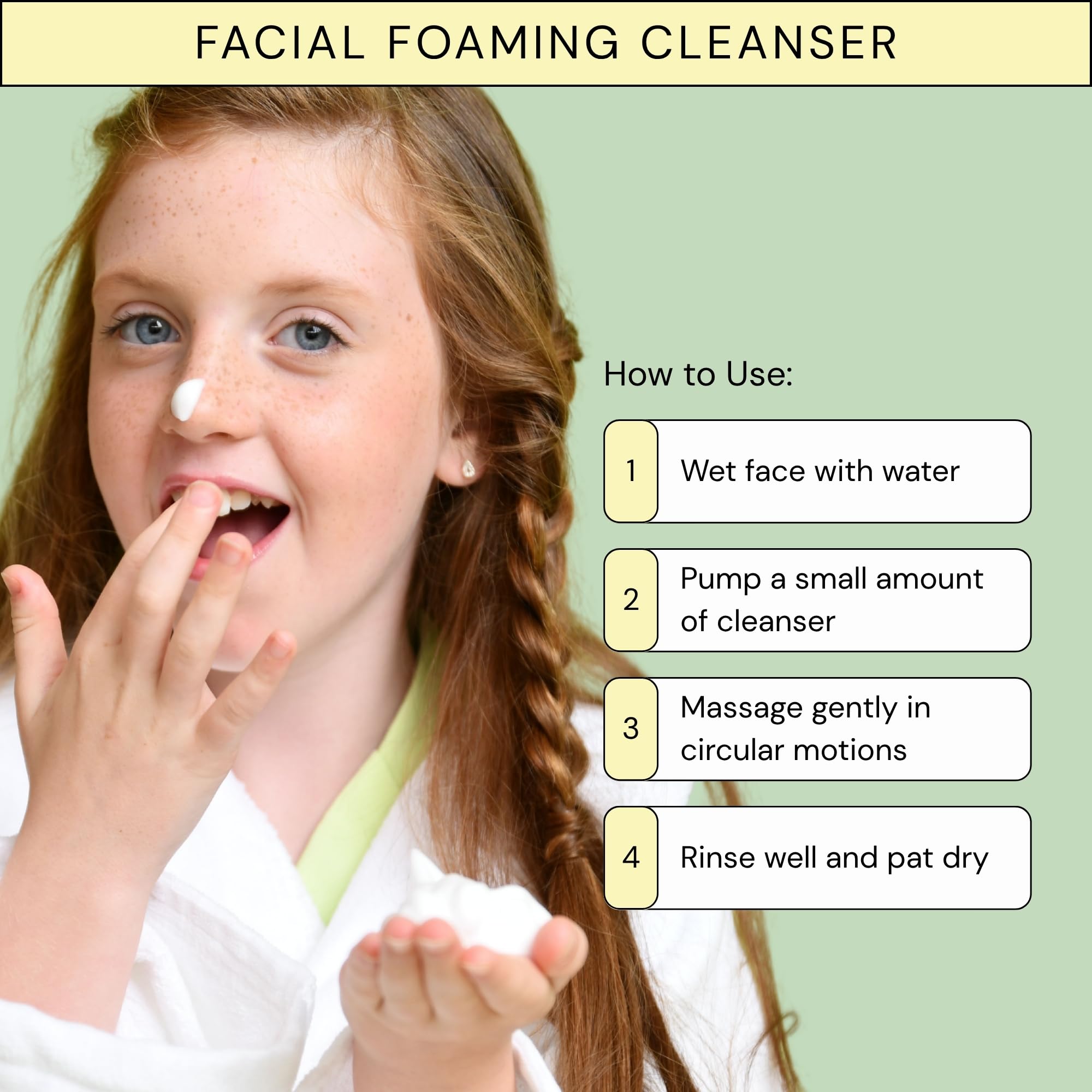 Lav Kids Moisturising Skincare Bundle- Foaming Facial Cleanser 100ml & Face Moisturiser 50ml (green, blue)