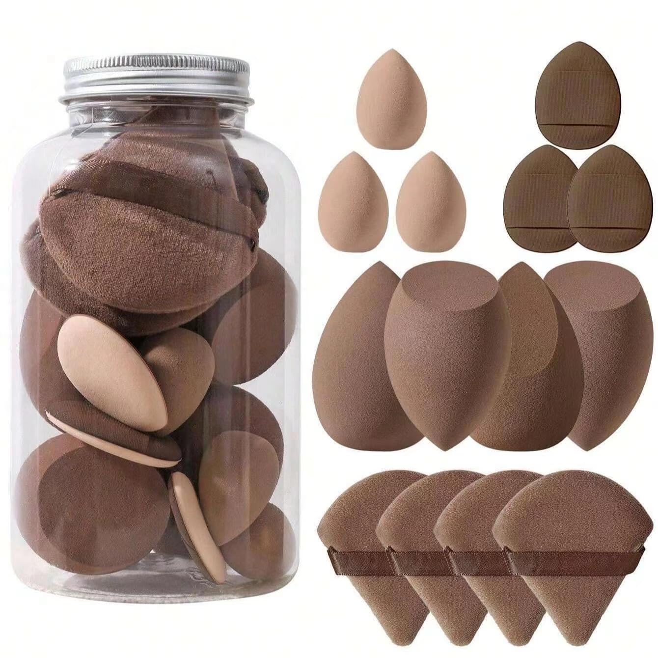 GOERTI Makeup Sponge Set, 14PCS Multi-color Blender Sponges for Liquid, Cream and Powder, Triangle Puffs, Mini Beauty Blender, T