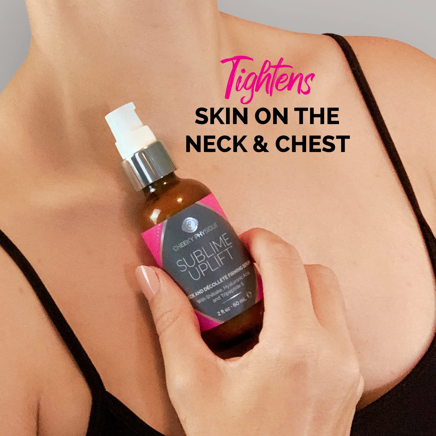 Sublime Uplift Neck Firming Serum - Tightening Cream for Crepey Skin & Wrinkles on the Neck, Chest & Decollete - Anti Aging Trea