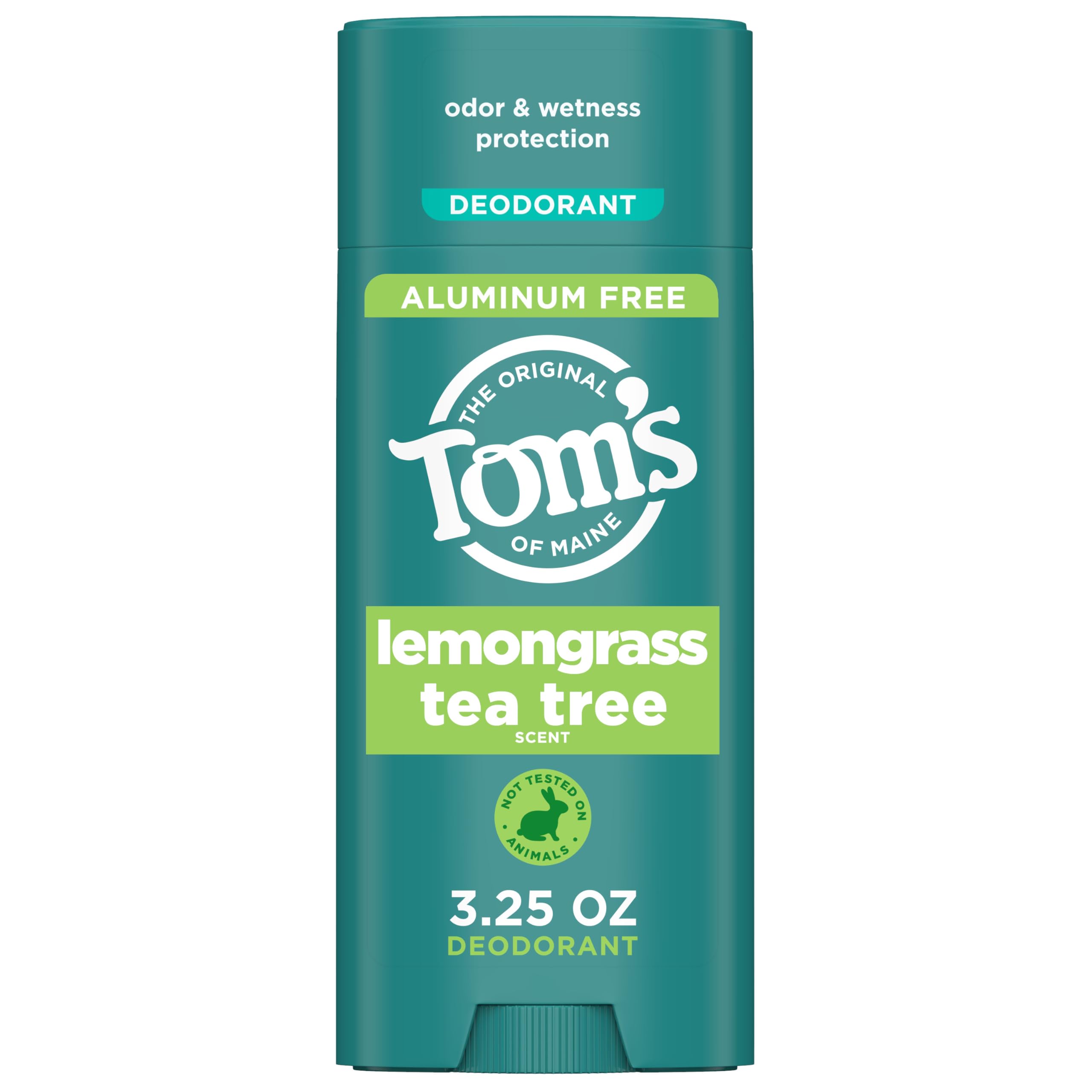 Tom's of Maine Complete Protection Aluminum-Free Natural Deodorant, Lemongrass Tea Tree, 3.25 OZ