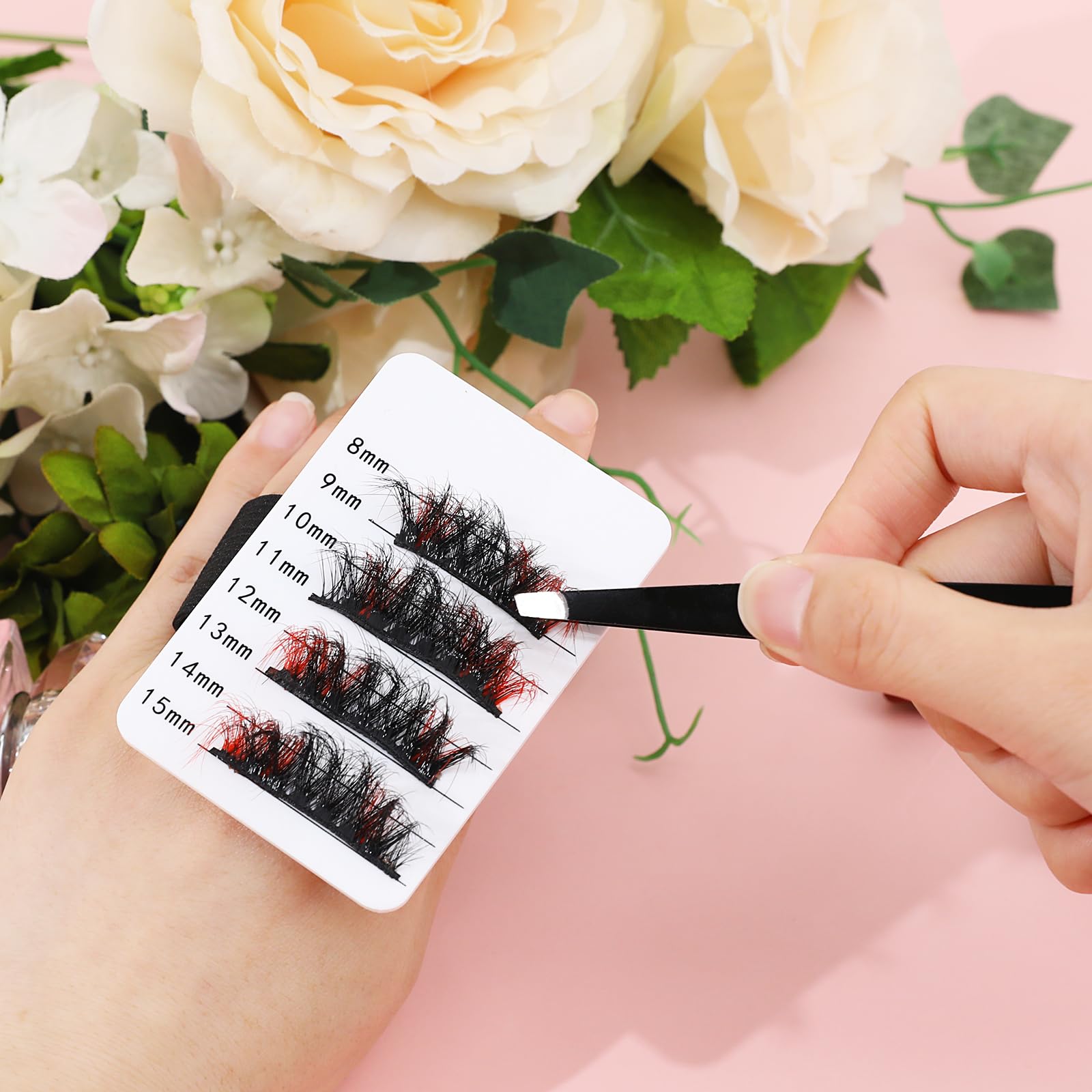 False Lash Tray, 4 Pack Lash Holder Lash Tiles for Lash Extension Supplies Eyelash Extension Hand Pallet with Adjustable Wrist S