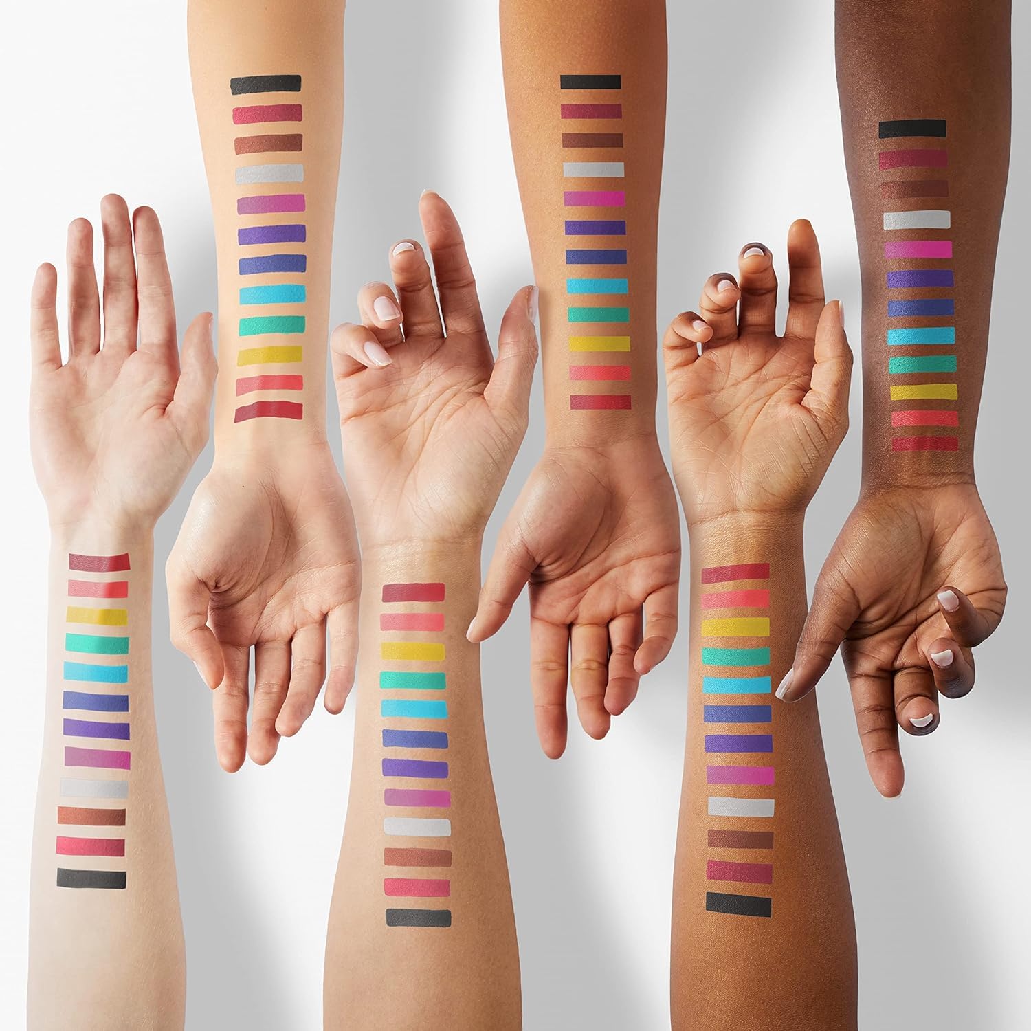 Bestland 12 Colors Matte Liquid Eyeliner Set Rainbow Colorful Neon Eyeliner Pencil Pigmented Waterproof Smudgeproof Long Lasting