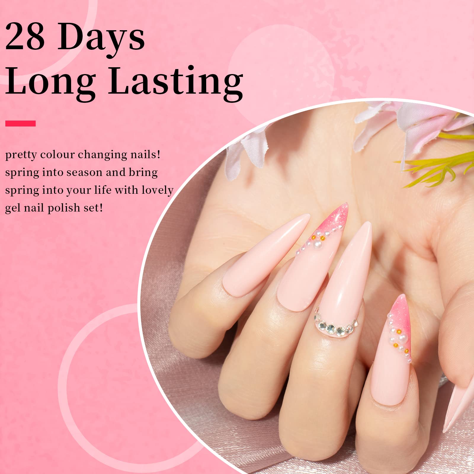 MAYCHAO 15ML Baby Pink Gel Nail Polish 1Pc Salmon Pink Gel Polish Soak Off UV LED Nail Gel Polish Nail Art Starter Manicure Salo