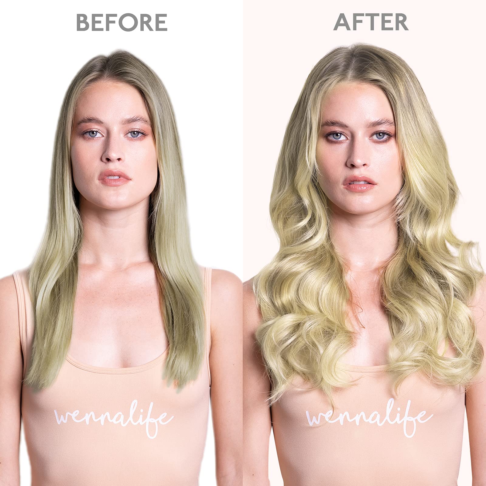 Wennalife Clip In Hair Extensions, 24 Inch 120G 7Pcs Clip In Hair Extensions Real Human Hair, Ash Blonde To Golden Blonde And Pl