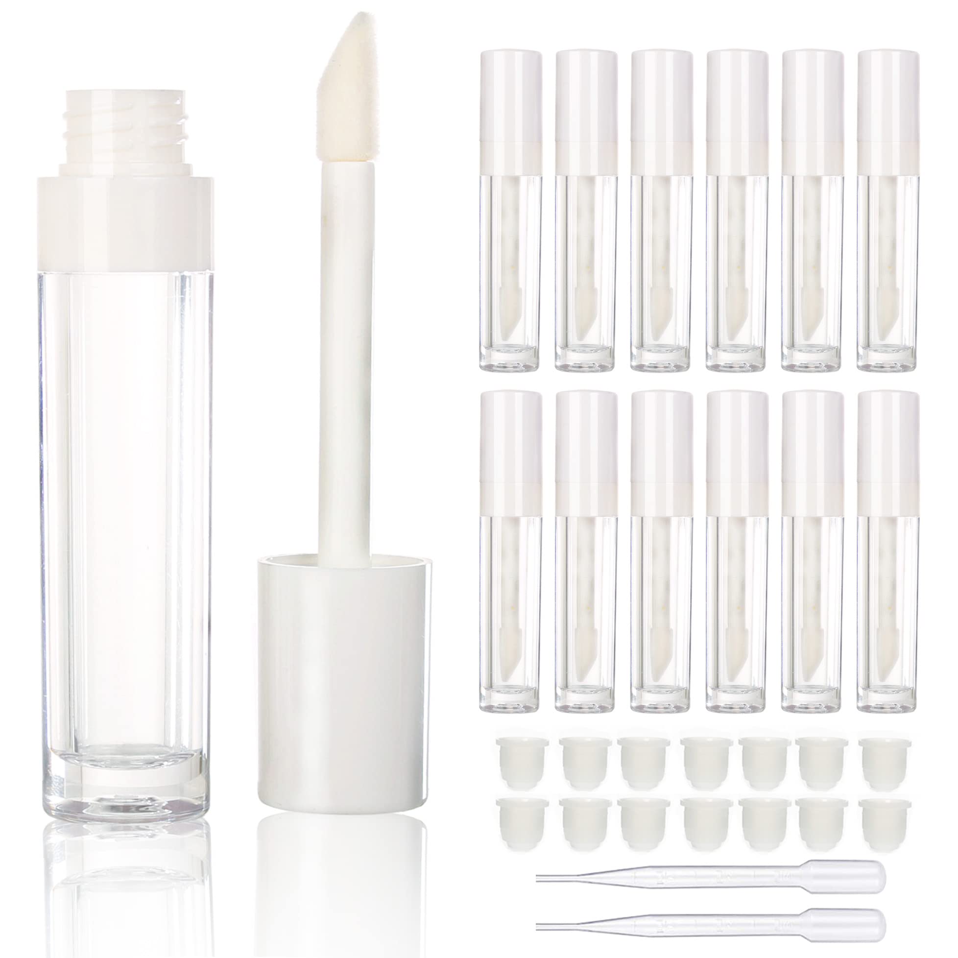 COSIDEA 14 pcs empty 8ml big wand lip gloss tube concealer tube packing (white)